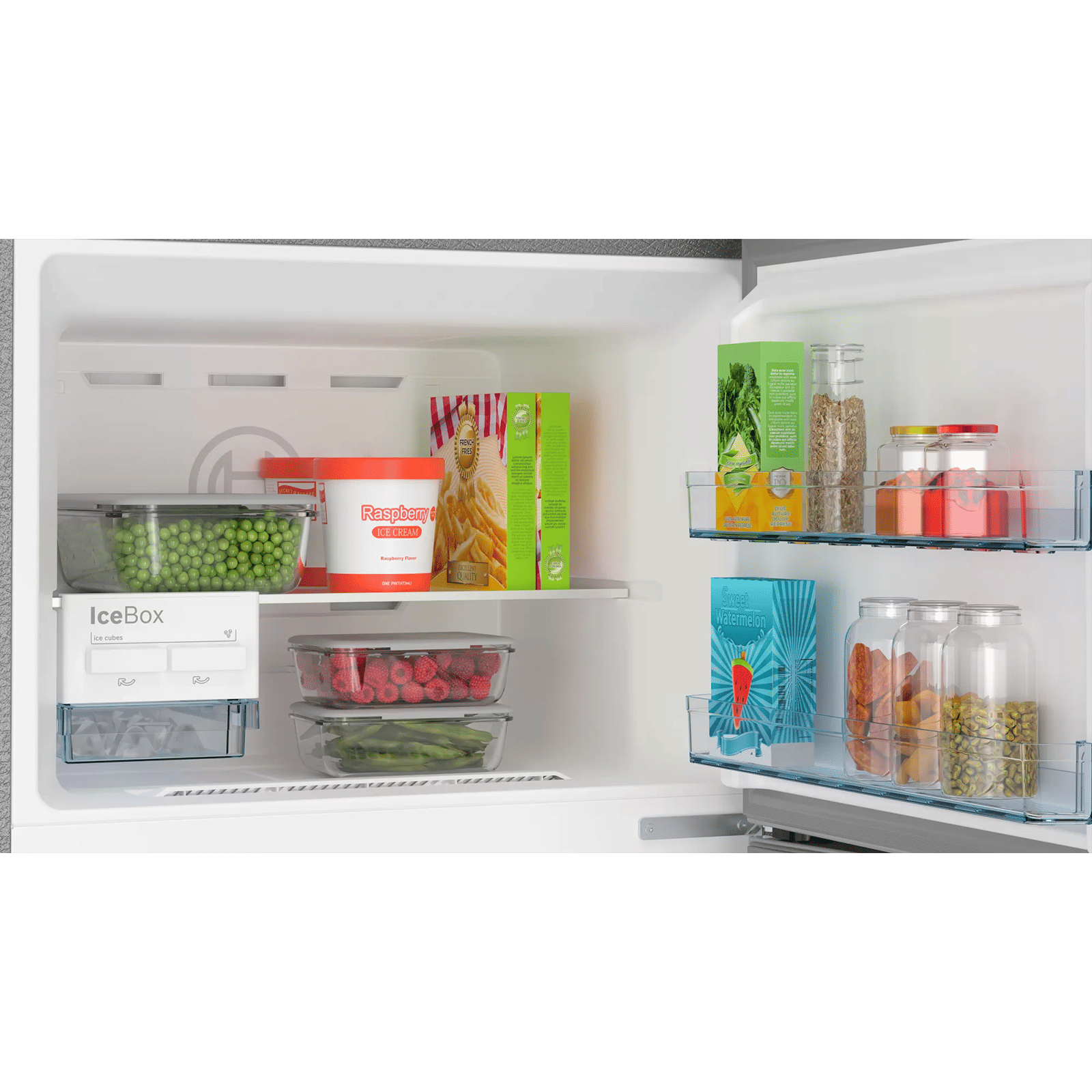 BOSCH Series 4 335 Litres Frost Free Triple Door Convertible Refrigerator with Temperature Display (CMC36K05NI, Smoky Steel)_6
