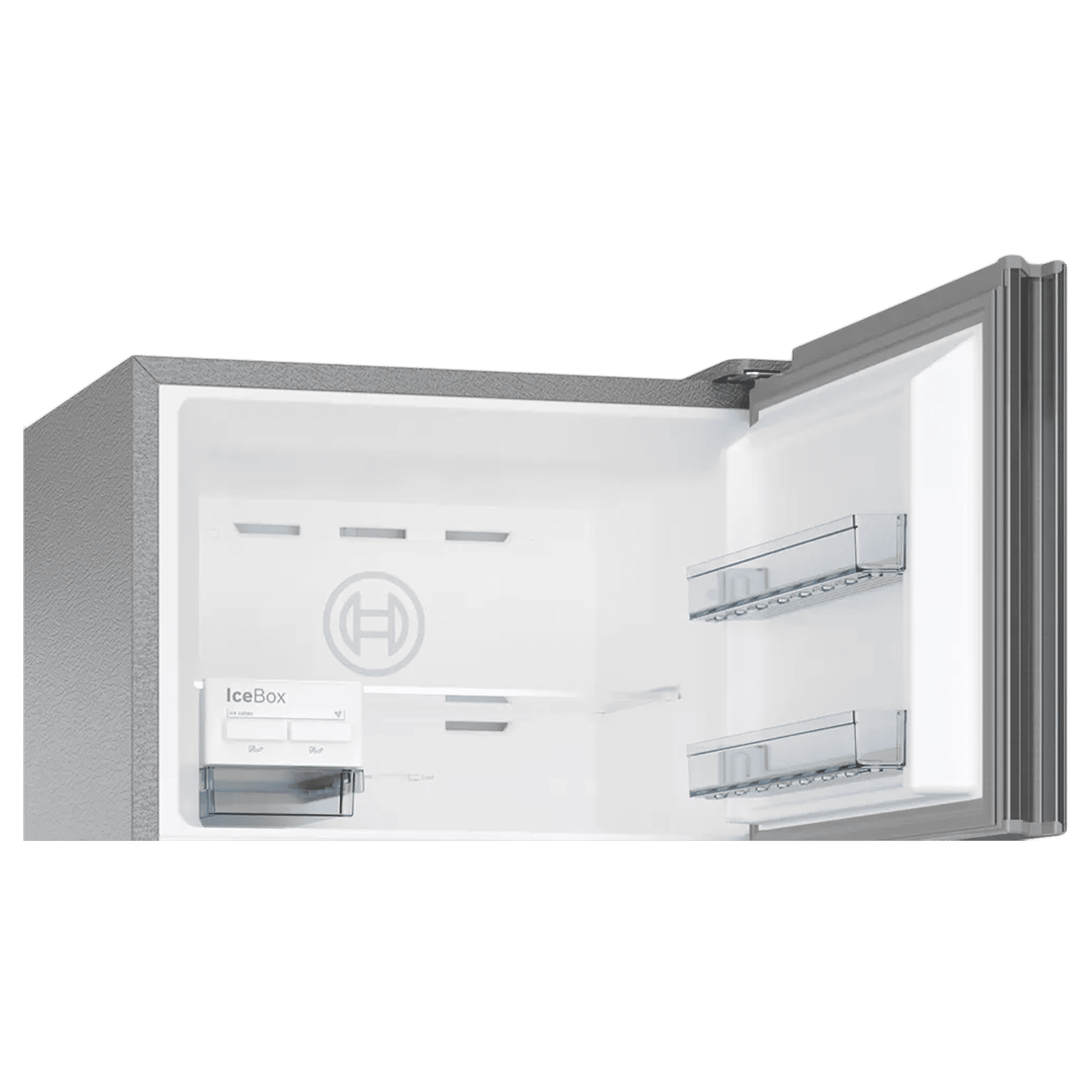 BOSCH Series 4 335 Litres Frost Free Triple Door Convertible Refrigerator with Temperature Display (CMC36K05NI, Smoky Steel)_8