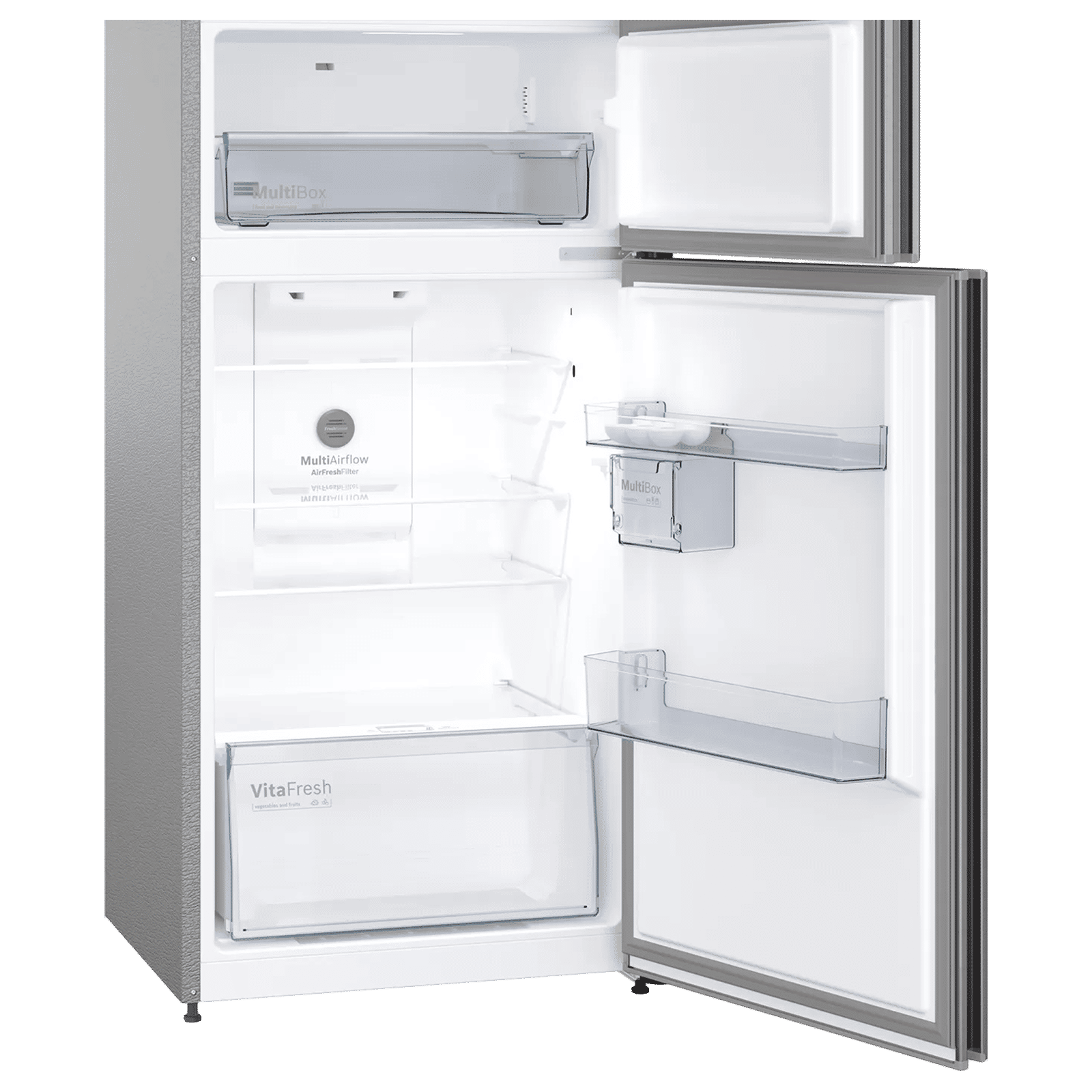 BOSCH Series 4 335 Litres Frost Free Triple Door Convertible Refrigerator with Temperature Display (CMC36K05NI, Smoky Steel)_5