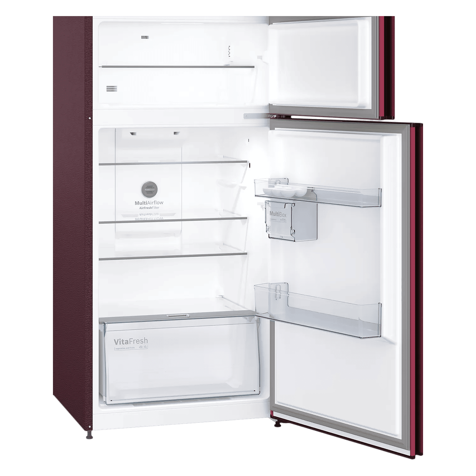 BOSCH Series 4 335 Litres Frost Free Triple Door Convertible Refrigerator with Temperature Display (CMC36WT5NI, Transition Wine)_7