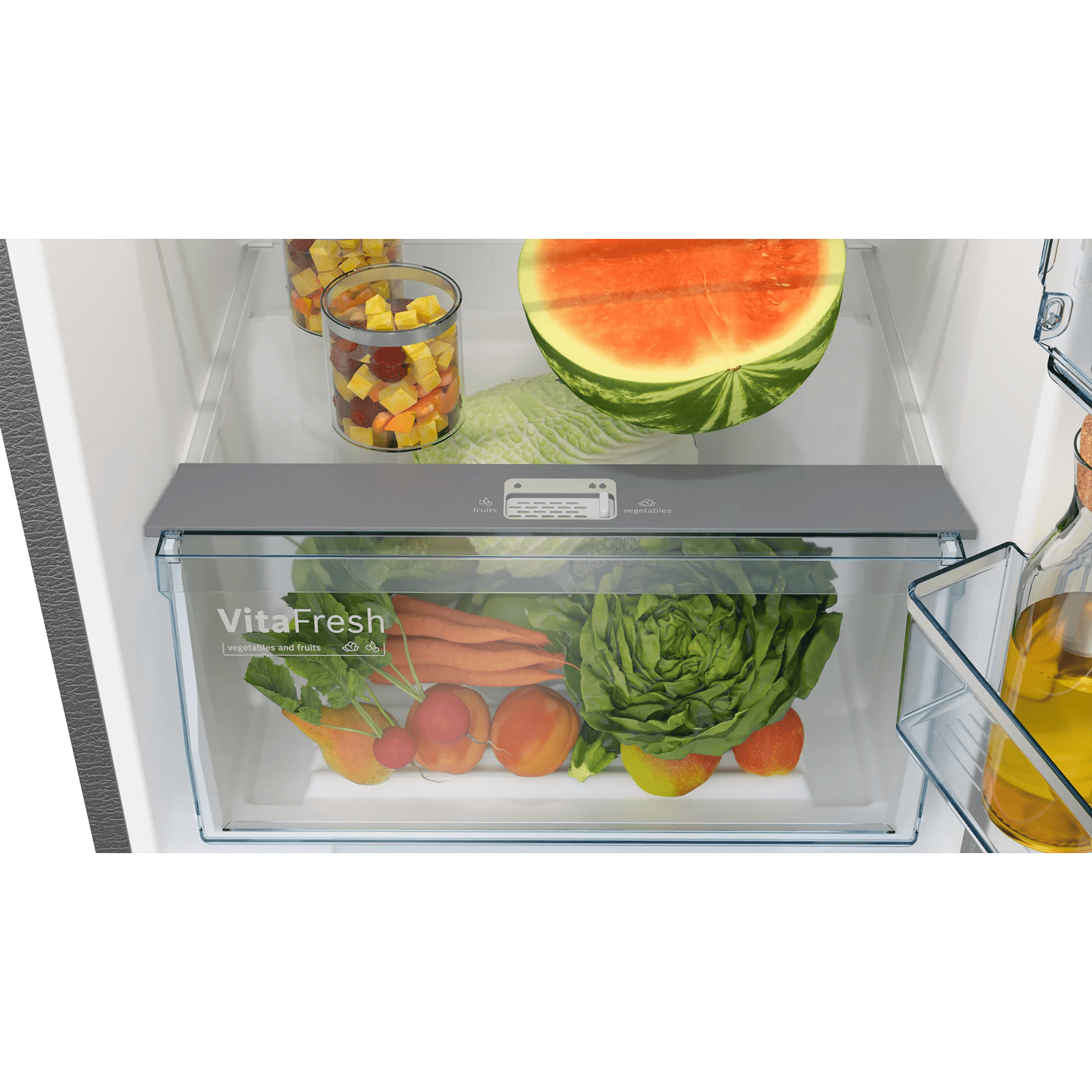 BOSCH Series 6 335 Litres Frost Free Triple Door Convertible Refrigerator with Temperature Display (CMC36S05NI, Shiney Silver) BOSCH Series 6 335 Litres Frost Free Triple Door Convertible Refrigerator with Temperature Display (CMC36S05NI, Shiney Silver)_10