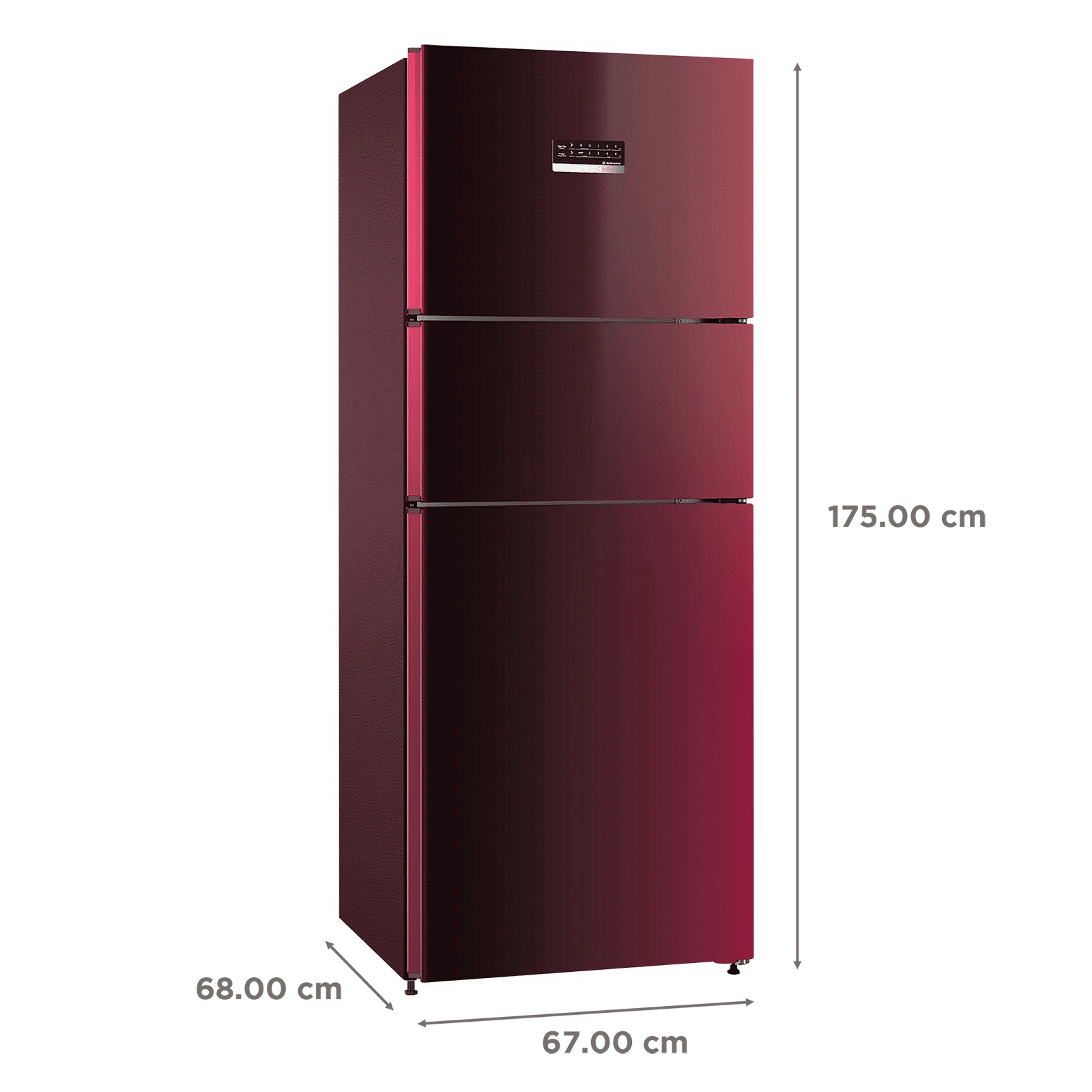 BOSCH Series 4 303 Litres Frost Free Triple Door Convertible Refrigerator with Temperature Display (CMC33WT5NI, Transition Wine)_3