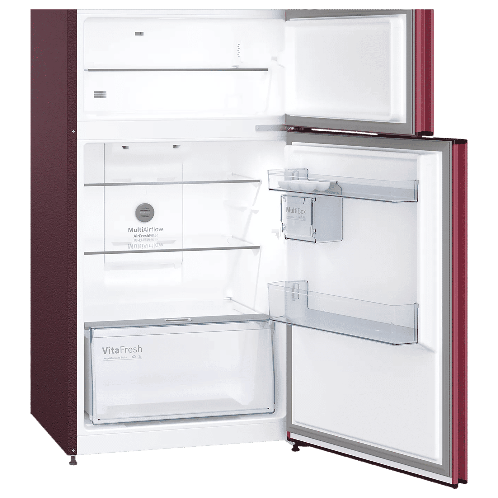 BOSCH Series 4 303 Litres Frost Free Triple Door Convertible Refrigerator with Temperature Display (CMC33WT5NI, Transition Wine)_7