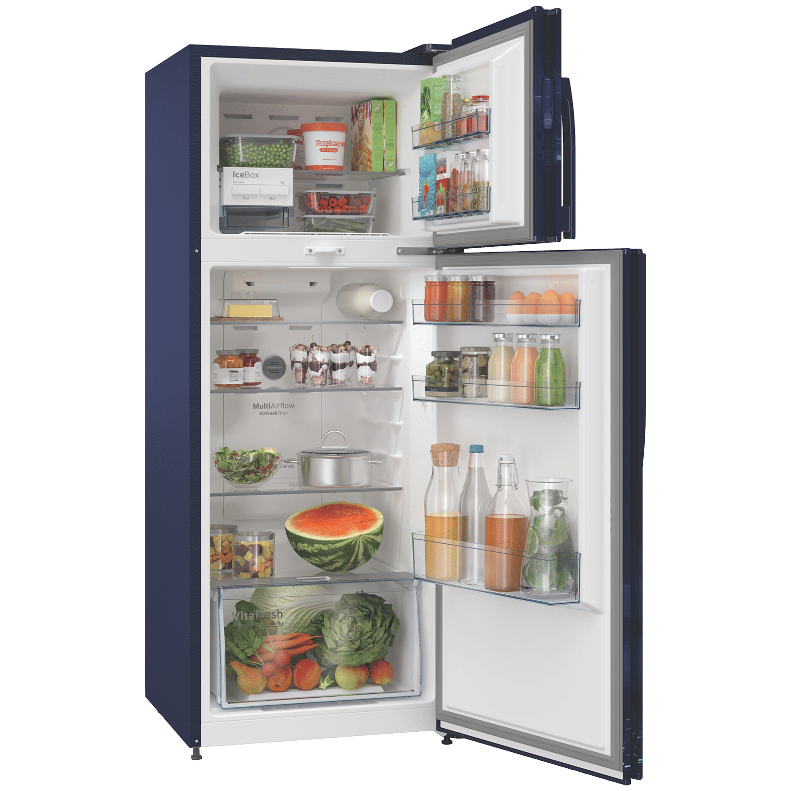 BOSCH Series 4 358 Litres 3 Star Frost Free Double Door Refrigerator with Temperature Display (CTC35B23EI, Sevian Blue) BOSCH Series 4 358 Litres 3 Star Frost Free Double Door Refrigerator with Temperature Display (CTC35B23EI, Sevian Blue)_5