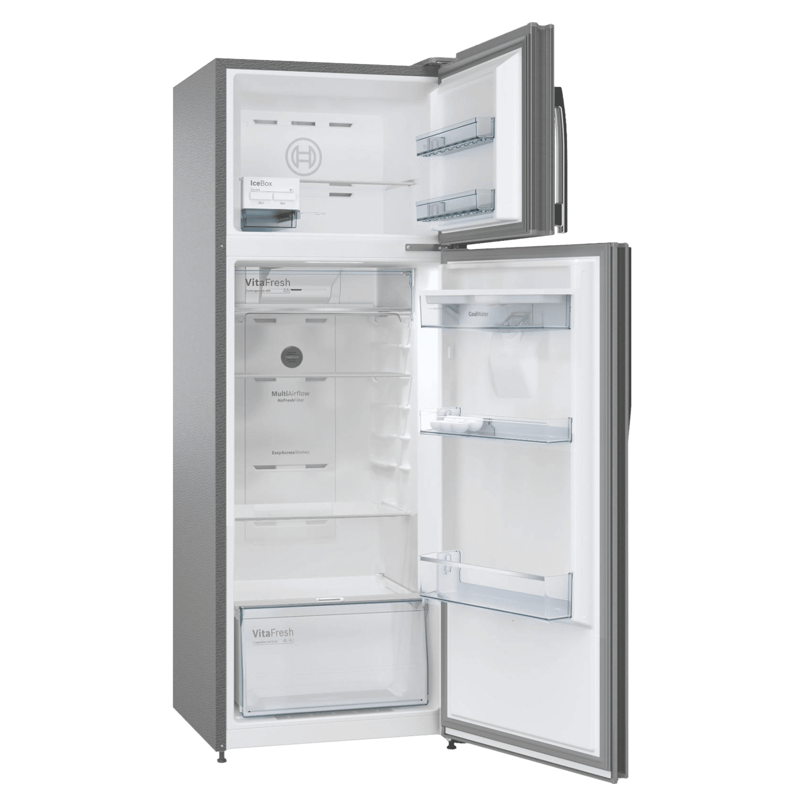 BOSCH Series 4 290 Litres 4 Star Frost Free Double Door Convertible Refrigerator with Water Dispenser (CTC29S04DI, Shiney Silver)_6