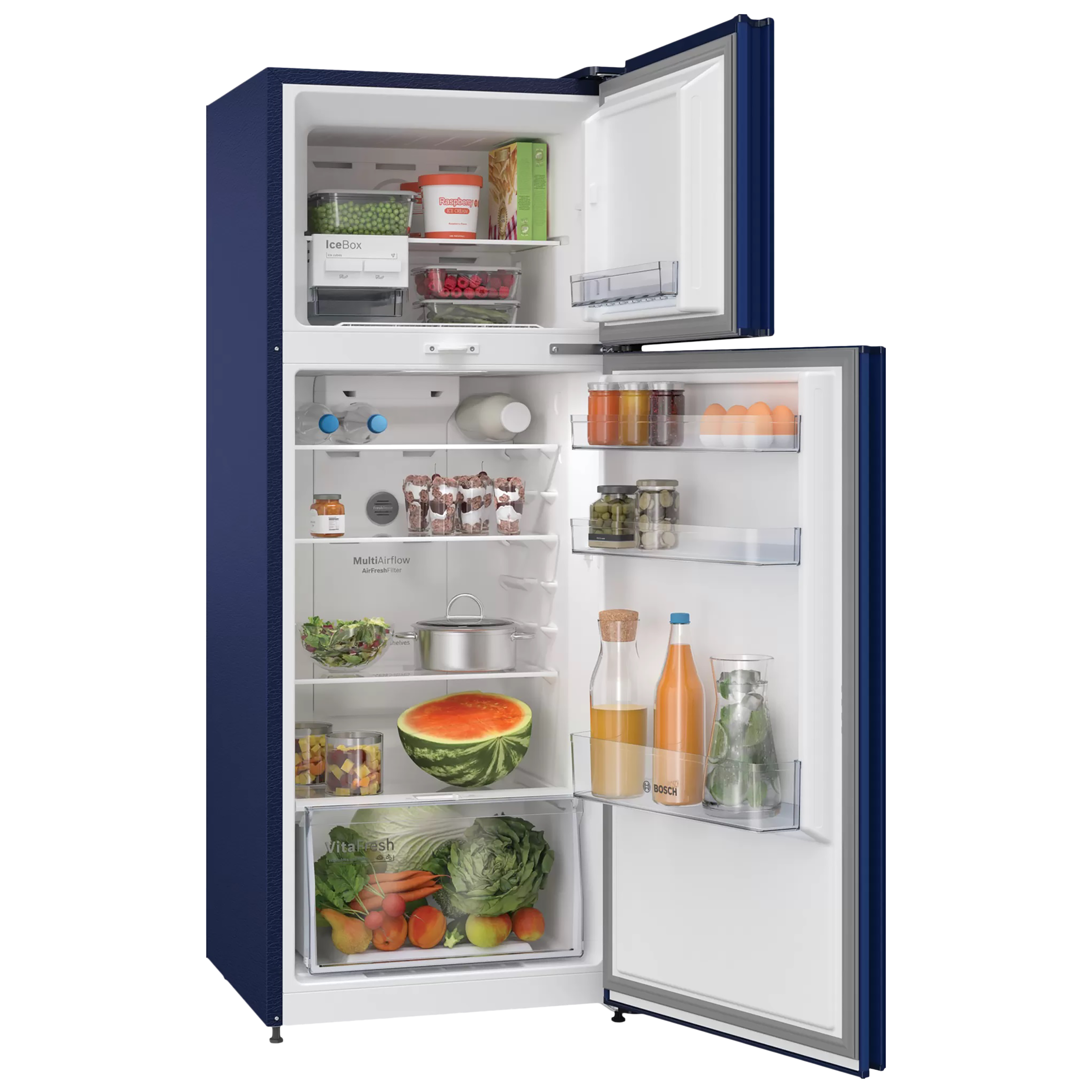 BOSCH Series 2 263 Litres 3 Star Frost Free Double Door Refrigerator with Temperature Display (CTN27BT3NI, Transition Blue) BOSCH Series 2 263 Litres 3 Star Frost Free Double Door Refrigerator with Temperature Display (CTN27BT3NI, Transition Blue)_4