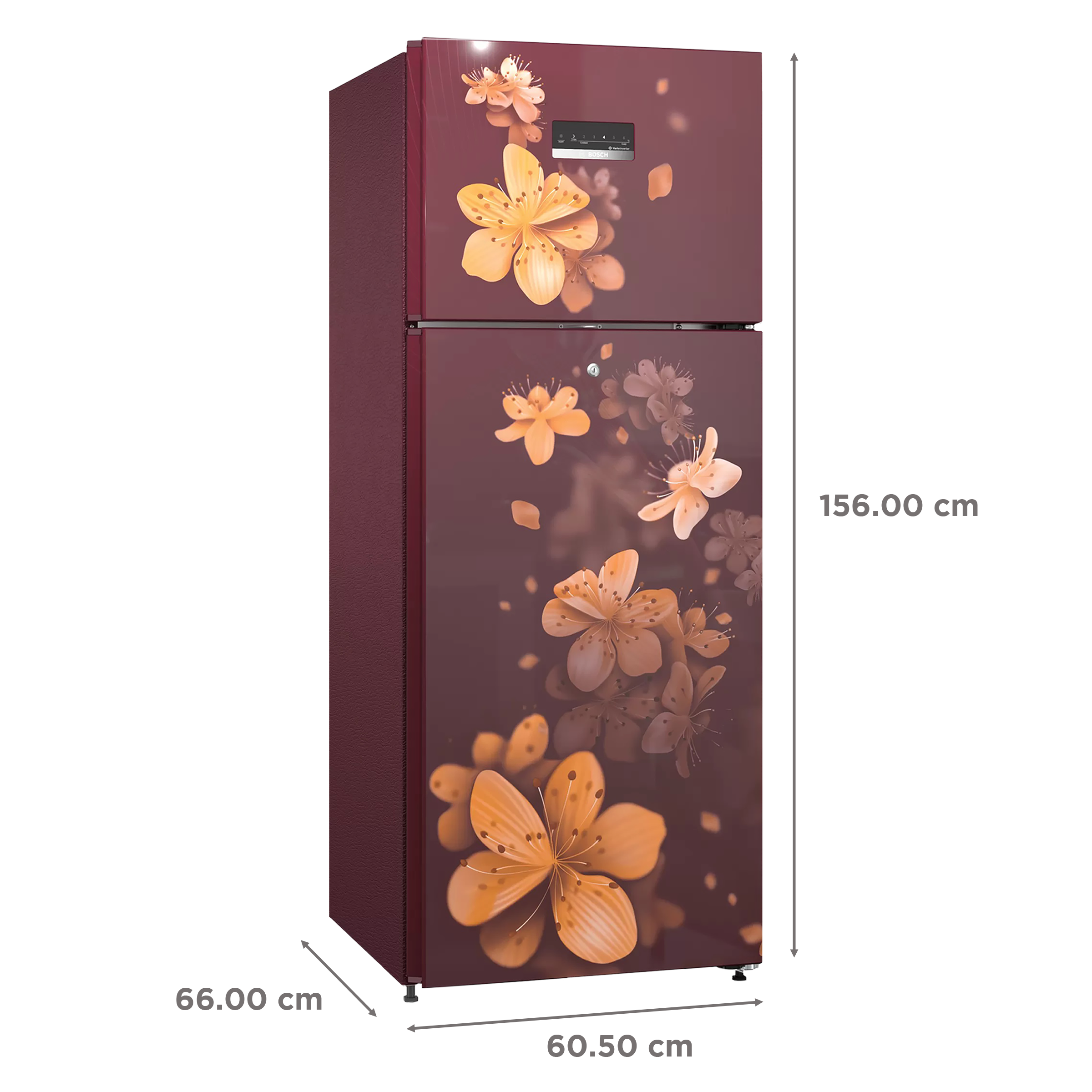 BOSCH Series 2 243 Litres 3 Star Frost Free Double Door Refrigerator with Temperature Display (CTN27W13NI, Acasia Wine)_3