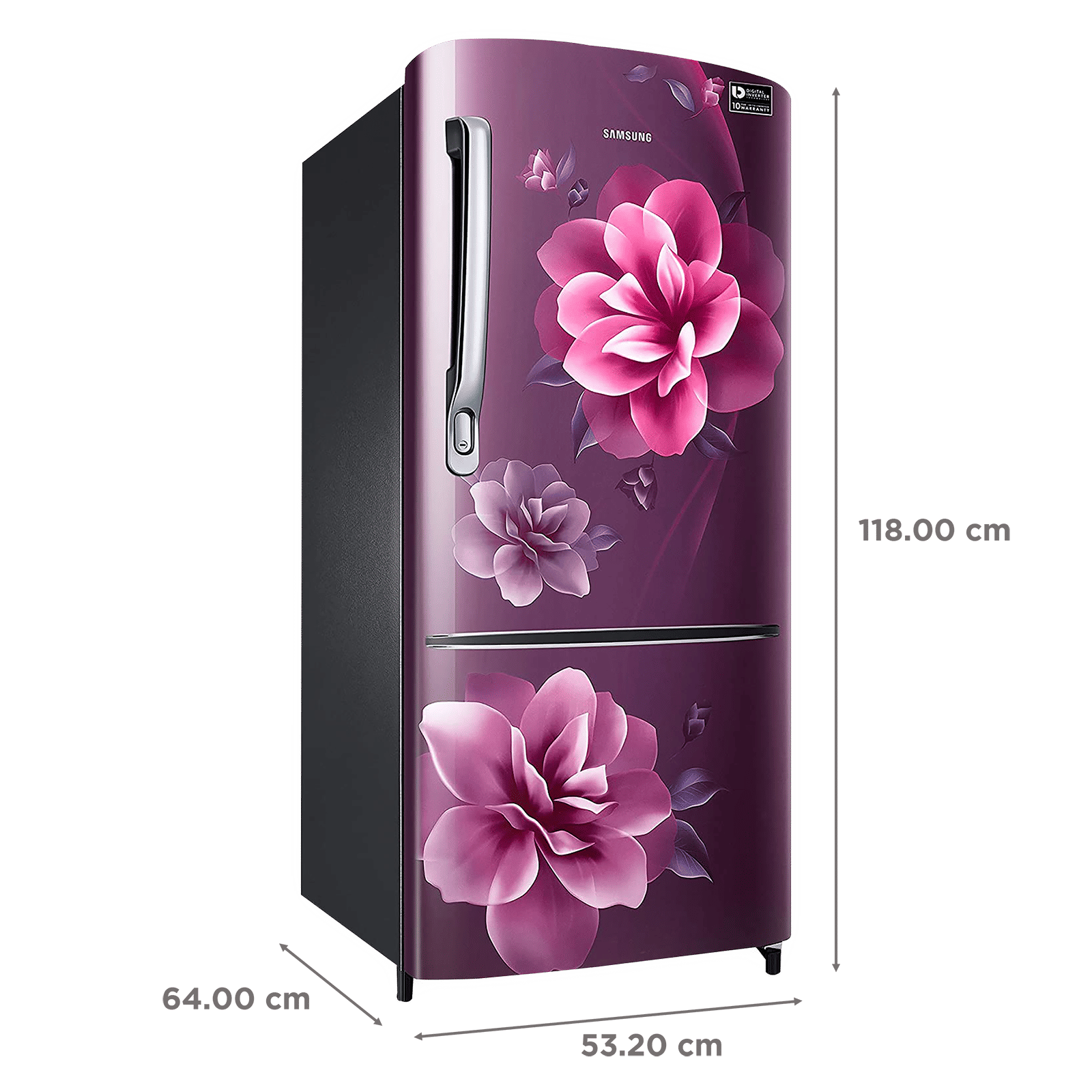 SAMSUNG Grande 192 Litres 3 Star Direct Cool Single Door Refrigerator with Anti-Bacterial Gasket (RR20A172YCR/HL, Camellia Purple)_3