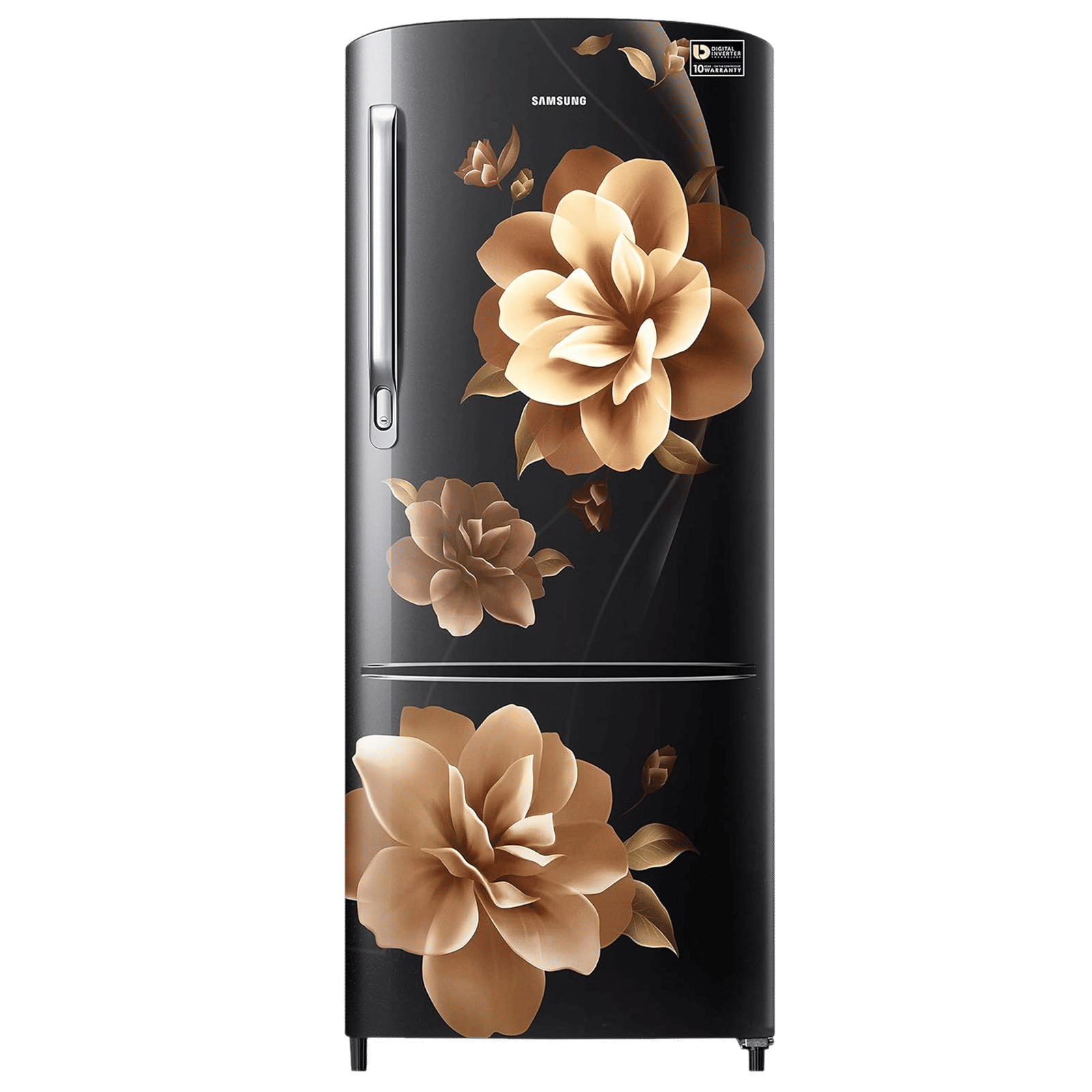SAMSUNG Stylish Grande 192 Litres 3 Star Direct Cool Single Door Refrigerator with Anti-Bacterial Gasket (RR20A172YCB/HL, Camellia Black)_1