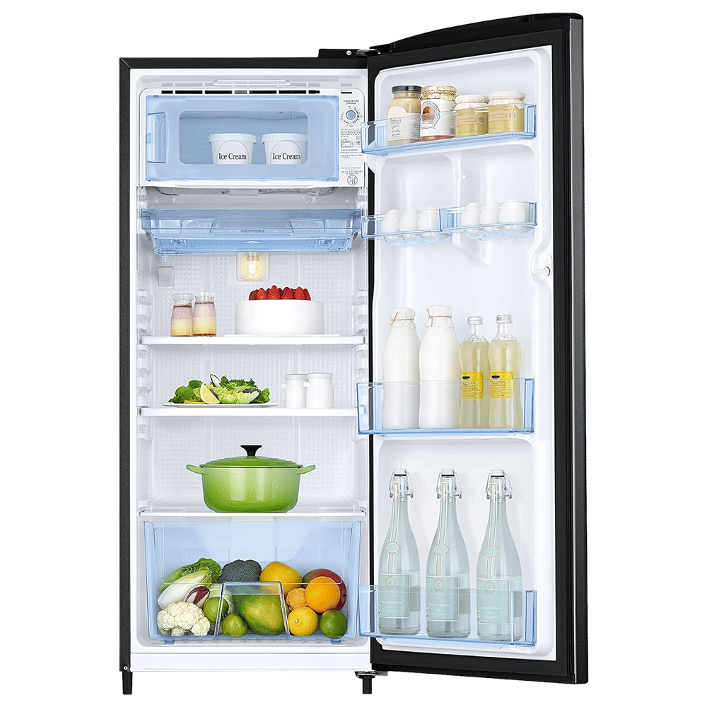 SAMSUNG Stylish Grande 192 Litres 3 Star Direct Cool Single Door Refrigerator with Anti-Bacterial Gasket (RR20A172YCB/HL, Camellia Black)_5
