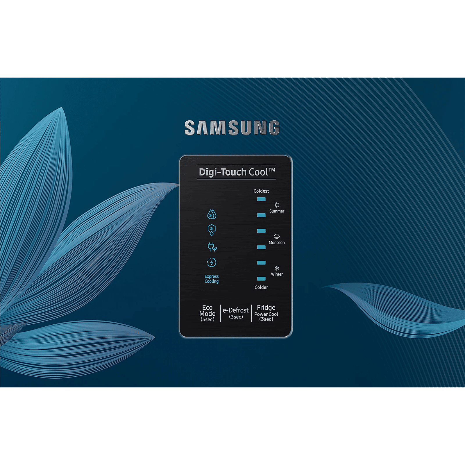 SAMSUNG Digi-Touch Cool 198 Litres 4 Star Direct Cool Single Door Refrigerator with Base Stand Drawer (RR21A2E2X9U/HL, Paradise Bloom Blue) SAMSUNG Digi-Touch Cool 198 Litres 4 Star Direct Cool Single Door Refrigerator with Base Stand Drawer (RR21A2E2X9U/HL, Paradise Bloom Blue)_15