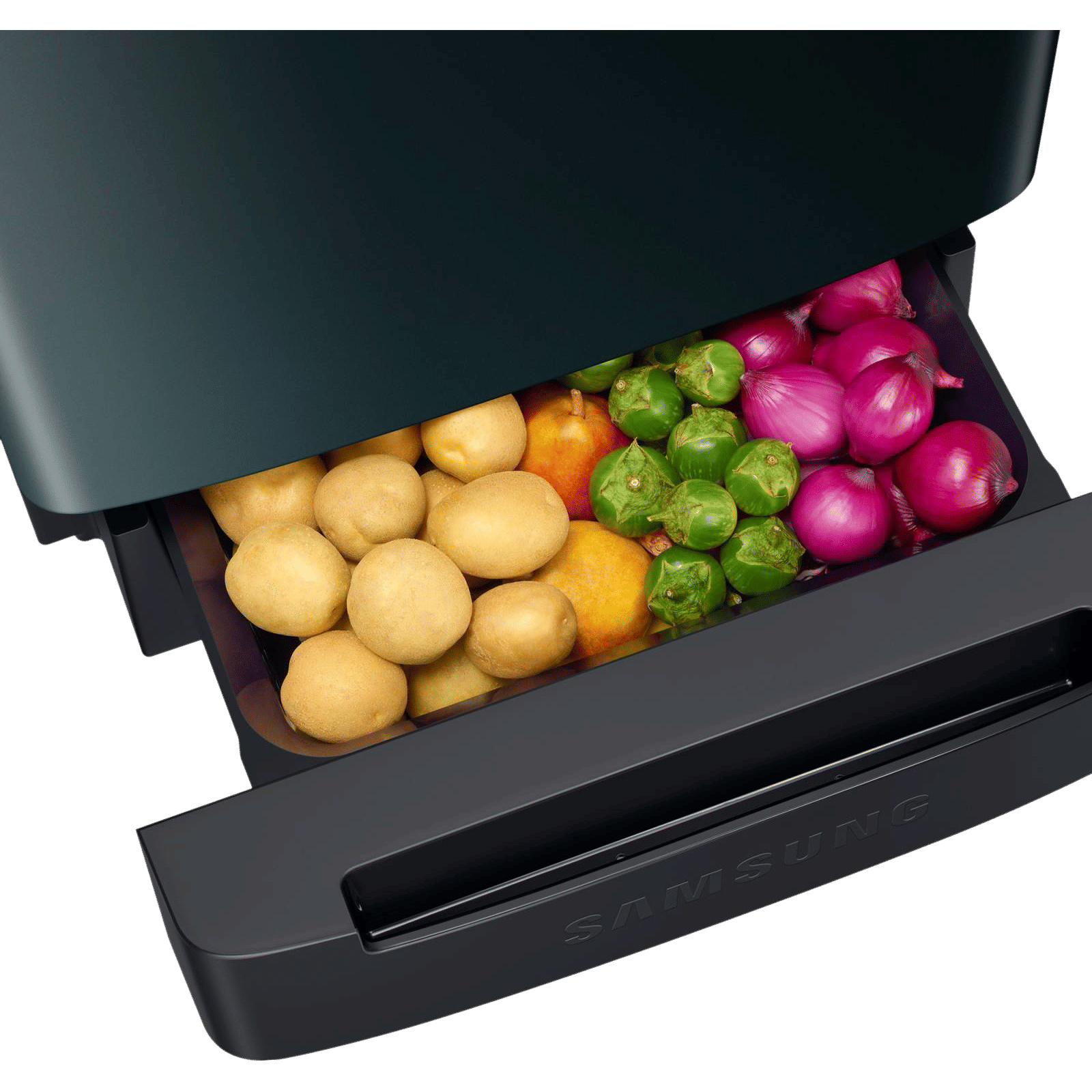 SAMSUNG Digi-Touch Cool 198 Litres 3 Star Direct Cool Single Door Refrigerator with Base Stand Drawer (RR21A2F2YTG/HL, Delight Tropical)_10