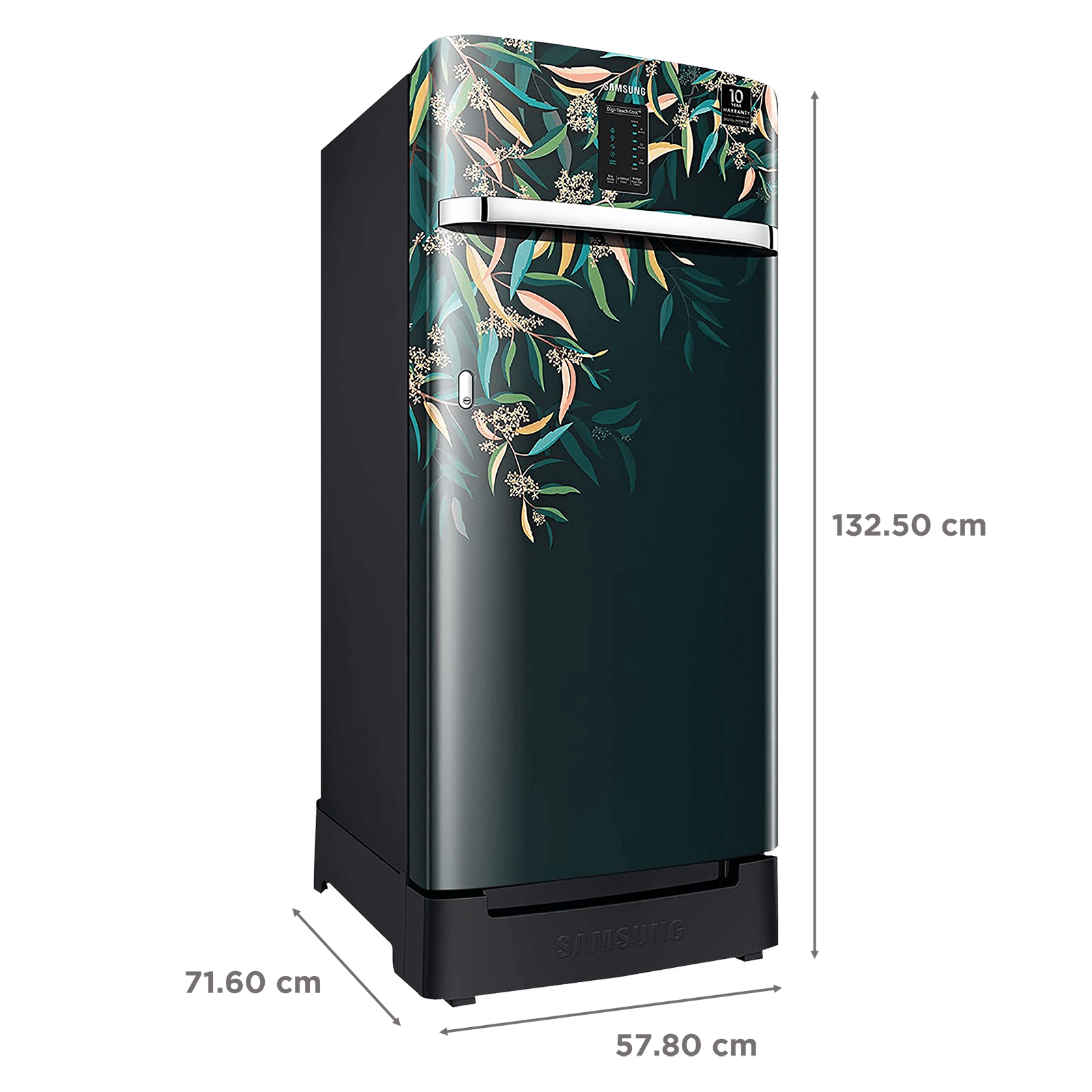 SAMSUNG Digi-Touch Cool 198 Litres 3 Star Direct Cool Single Door Refrigerator with Base Stand Drawer (RR21A2F2YTG/HL, Delight Tropical)_3
