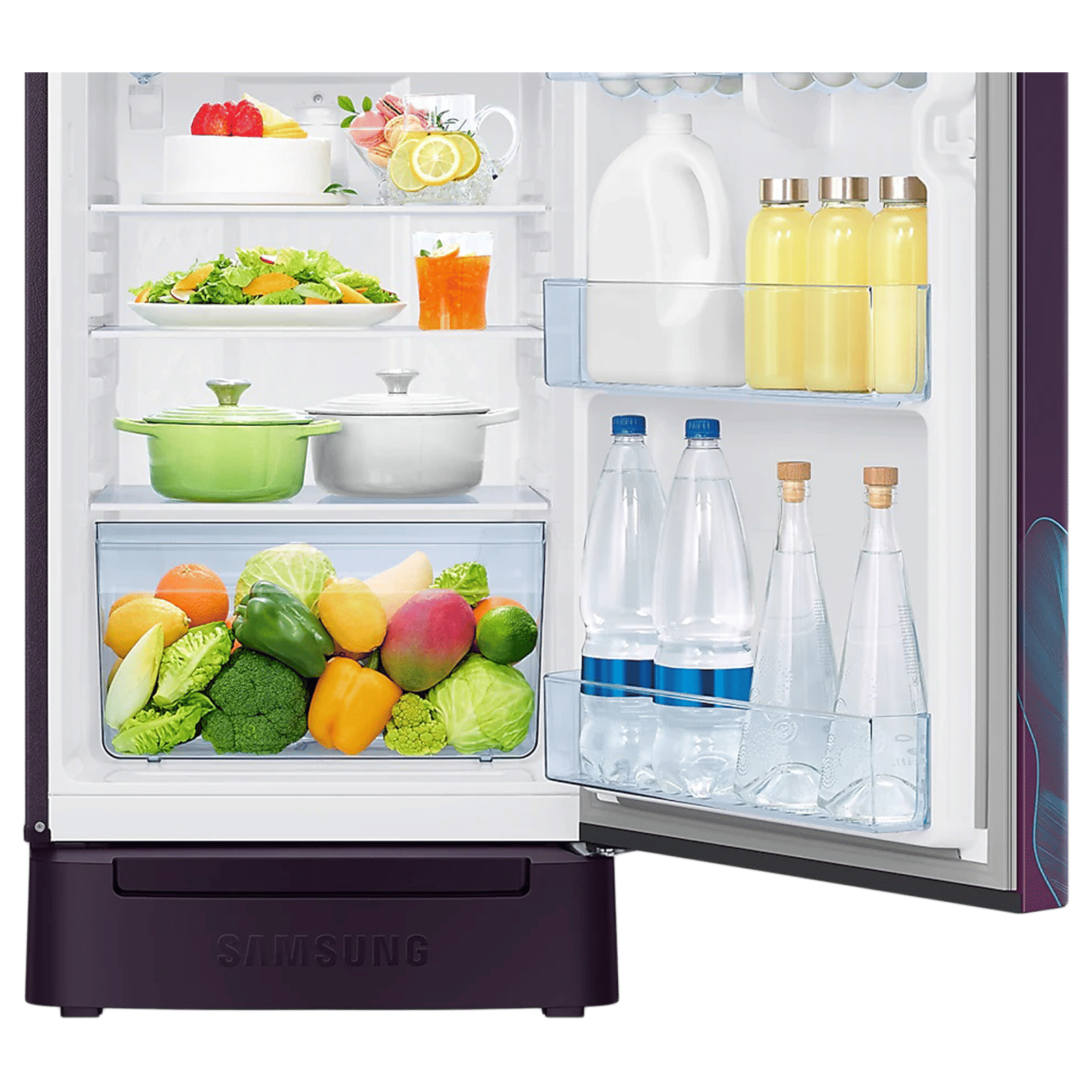 SAMSUNG Digi-Touch Cool 198 Litres 4 Star Direct Cool Single Door Refrigerator with Base Stand Drawer (RR21A2F2X9R/HL, Paradise Bloom Purple) SAMSUNG Digi-Touch Cool 198 Litres 4 Star Direct Cool Single Door Refrigerator with Base Stand Drawer (RR21A2F2X9R/HL, Paradise Bloom Purple)_13