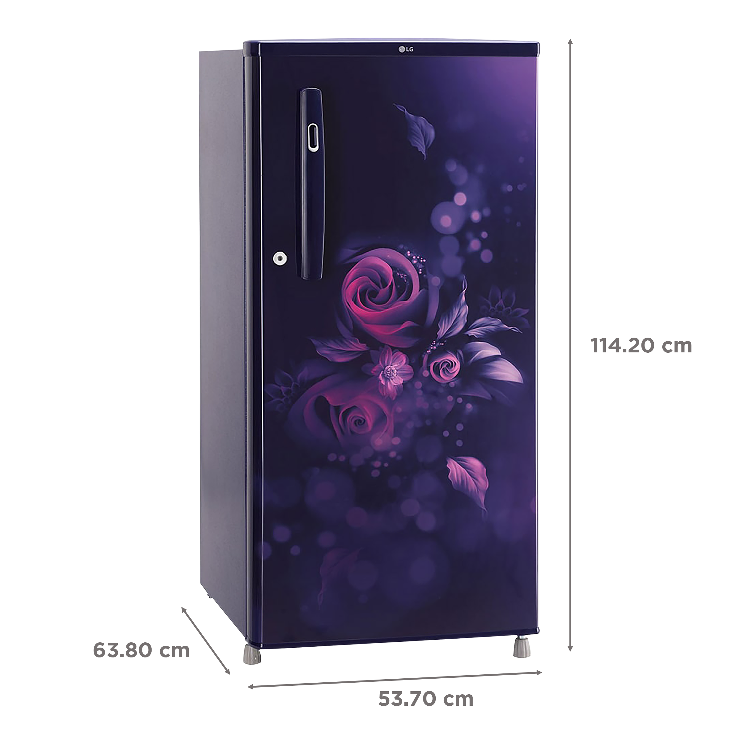 LG 190 Litres 2 Star Direct Cool Single Door Refrigerator with Stabilizer Free Operation (GL-B199OBEC.ABEZEB, Blue Euphoria)_3