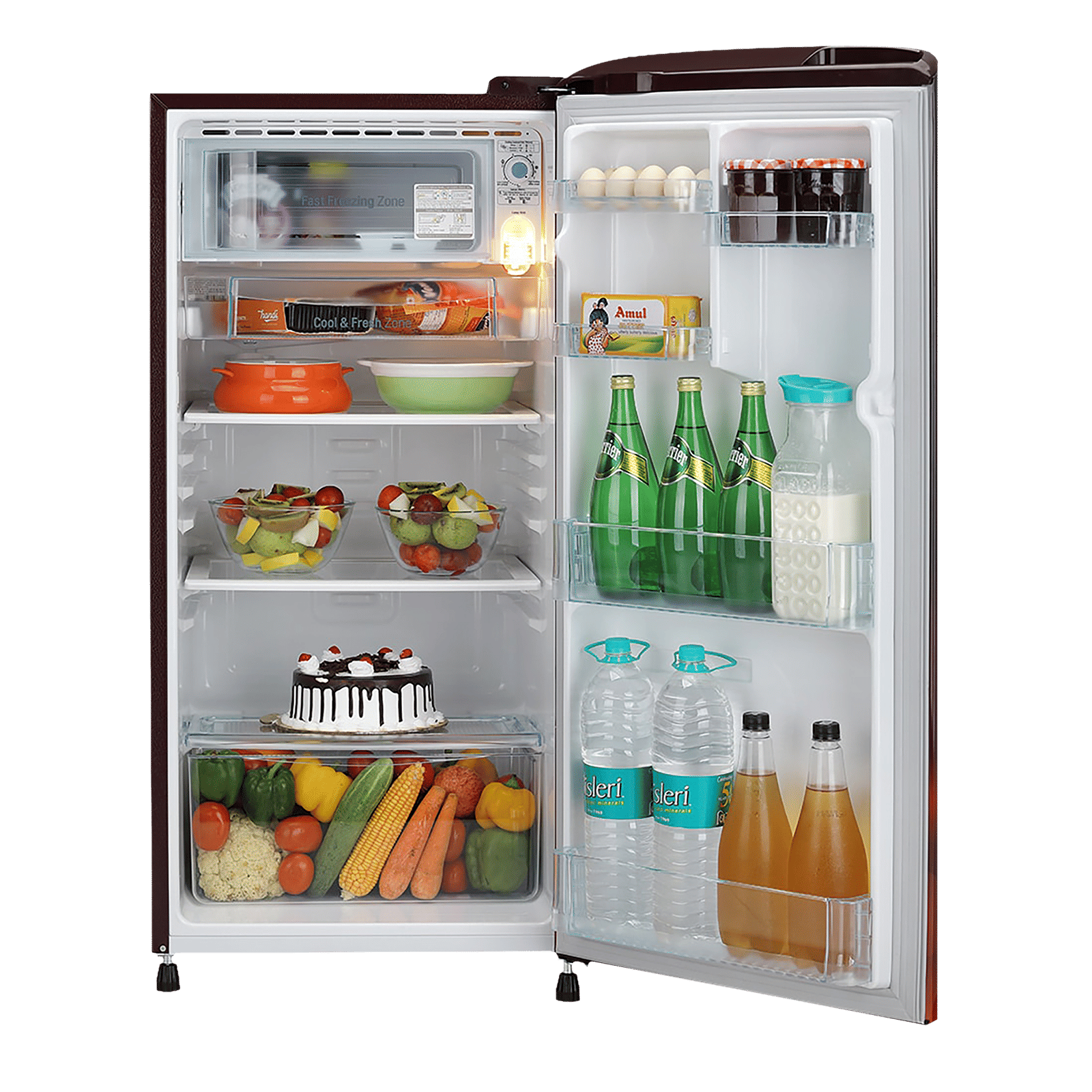 LG 190 Litres 3 Star Direct Cool Single Door Refrigerator with Stabilizer Free Operation (GL-B201ASCD.ASCZEB, Scarlet Charm) LG 190 Litres 3 Star Direct Cool Single Door Refrigerator with Stabilizer Free Operation (GL-B201ASCD.ASCZEB, Scarlet Charm)_9
