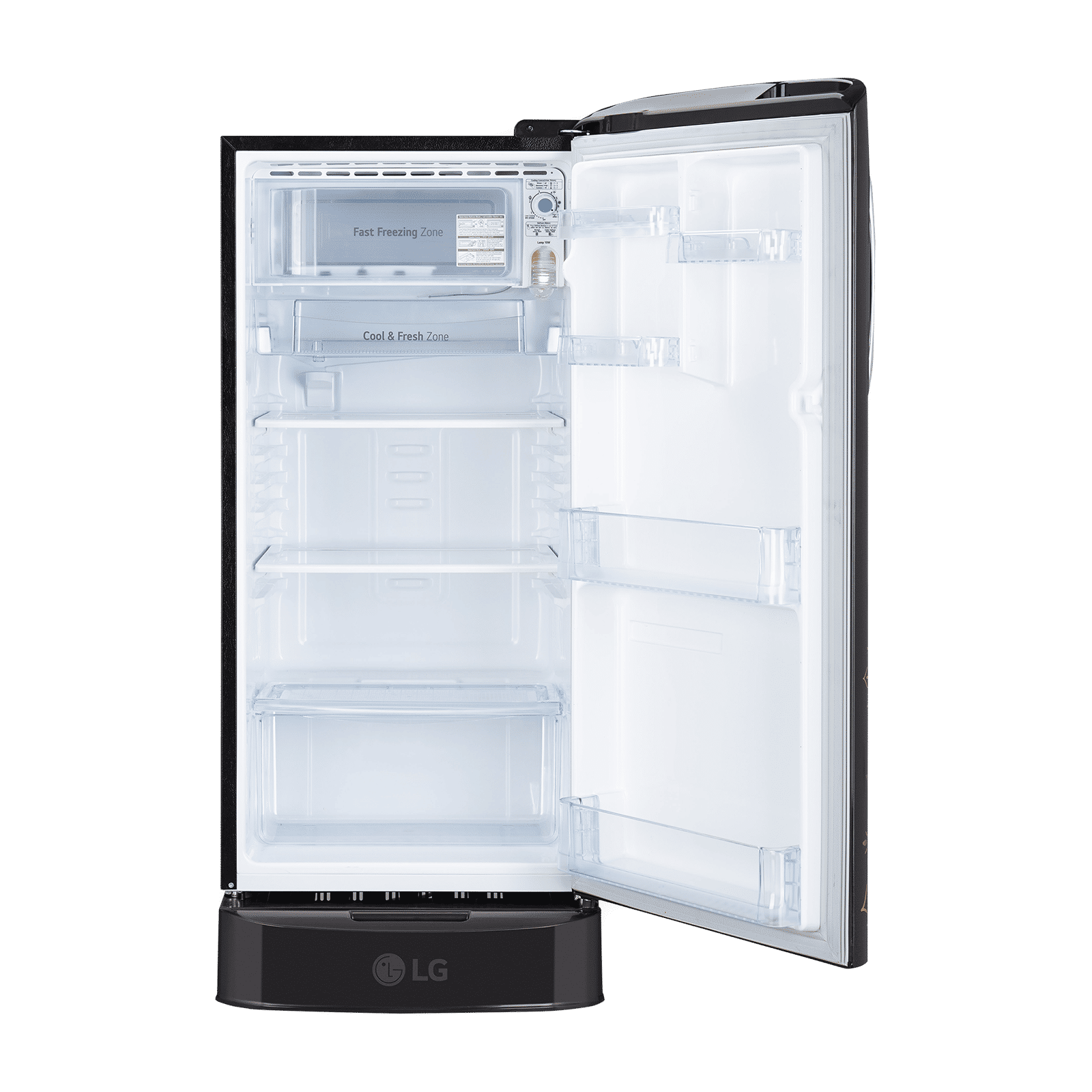 LG 190 Litres 3 Star Direct Cool Single Door Refrigerator with Stabilizer Free Operation (GL-D201AERD.BERZEB, Ebony Regal)_6