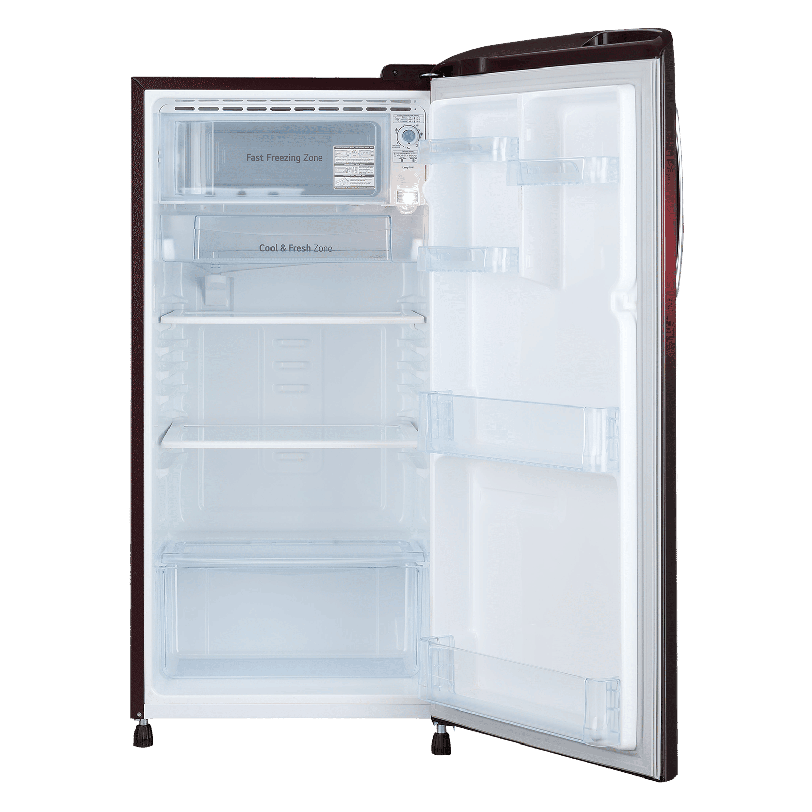 LG 185 Litres 3 Star Direct Cool Single Door Refrigerator with Stabilizer Free Operation (GL-B201ASVD.BSVZEB, Scarlet Victoria)_5