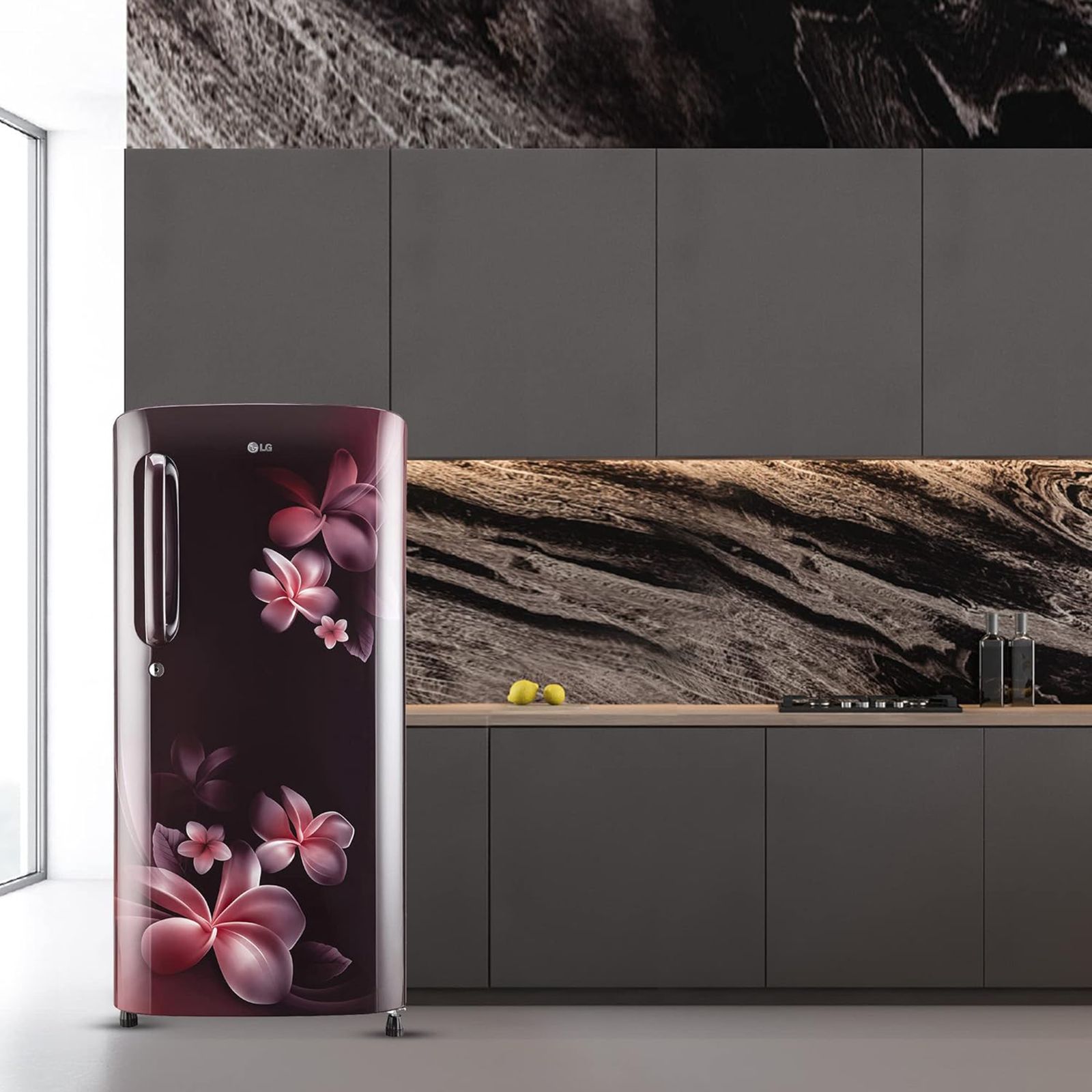 LG 190 Litres 3 Star Direct Cool Single Door Refrigerator with Stabilizer Free Operation (GL-B201ASPD.ASPZEB, Scarlet Plumeria) LG 190 Litres 3 Star Direct Cool Single Door Refrigerator with Stabilizer Free Operation (GL-B201ASPD.ASPZEB, Scarlet Plumeria)_12