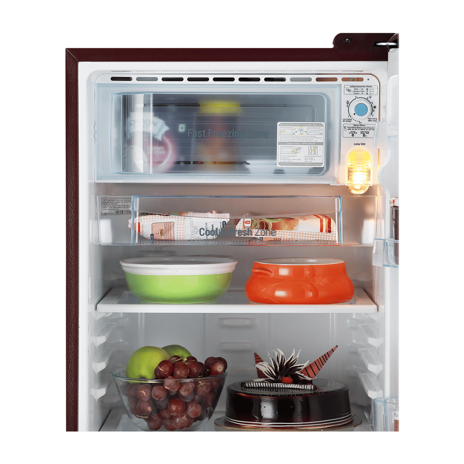 LG 190 Litres 3 Star Direct Cool Single Door Refrigerator with Stabilizer Free Operation (GL-B201ASPD.ASPZEB, Scarlet Plumeria) LG 190 Litres 3 Star Direct Cool Single Door Refrigerator with Stabilizer Free Operation (GL-B201ASPD.ASPZEB, Scarlet Plumeria)_7