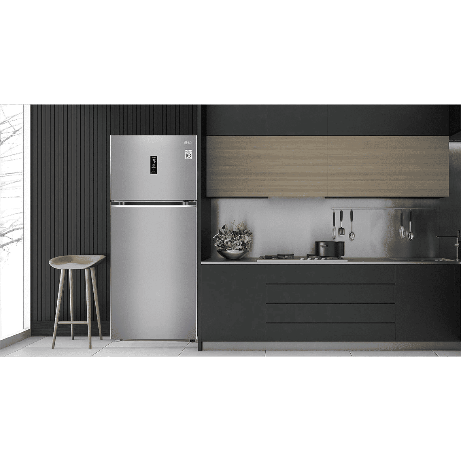 LG 398 Litres 3 Star Frost Free Double Door Smart Wi-Fi Enabled Refrigerator with Fresh O Zone (GL-T422VPZX.DPZZEB, Shiny Steel) LG 398 Litres 3 Star Frost Free Double Door Smart Wi-Fi Enabled Refrigerator with Fresh O Zone (GL-T422VPZX.DPZZEB, Shiny Steel)_10