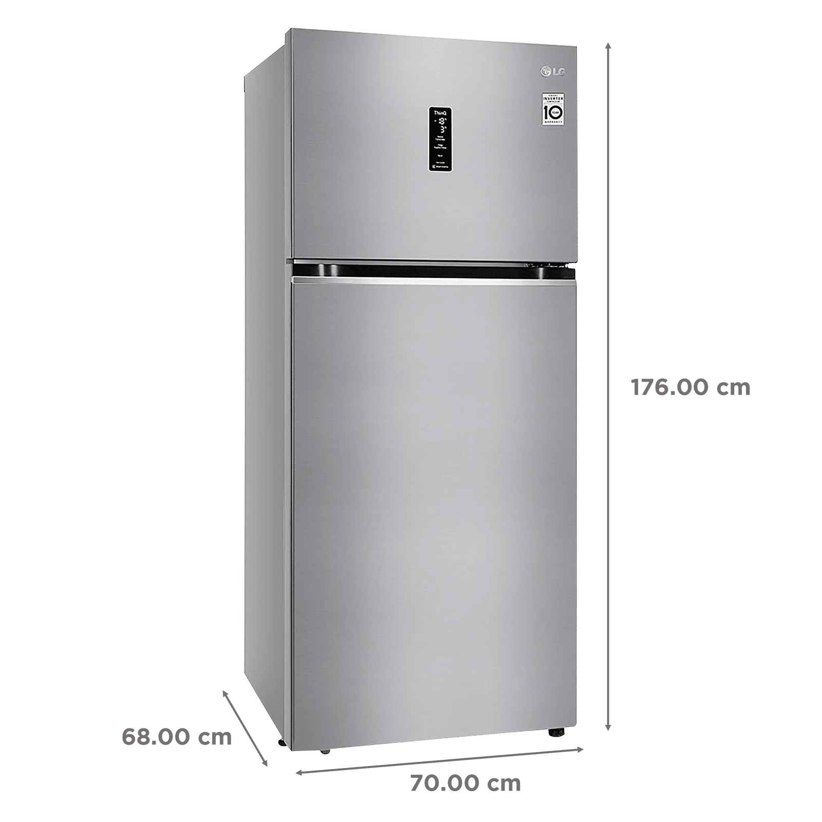 LG 398 Litres 3 Star Frost Free Double Door Smart Wi-Fi Enabled Refrigerator with Fresh O Zone (GL-T422VPZX.DPZZEB, Shiny Steel) LG 398 Litres 3 Star Frost Free Double Door Smart Wi-Fi Enabled Refrigerator with Fresh O Zone (GL-T422VPZX.DPZZEB, Shiny Steel)_3