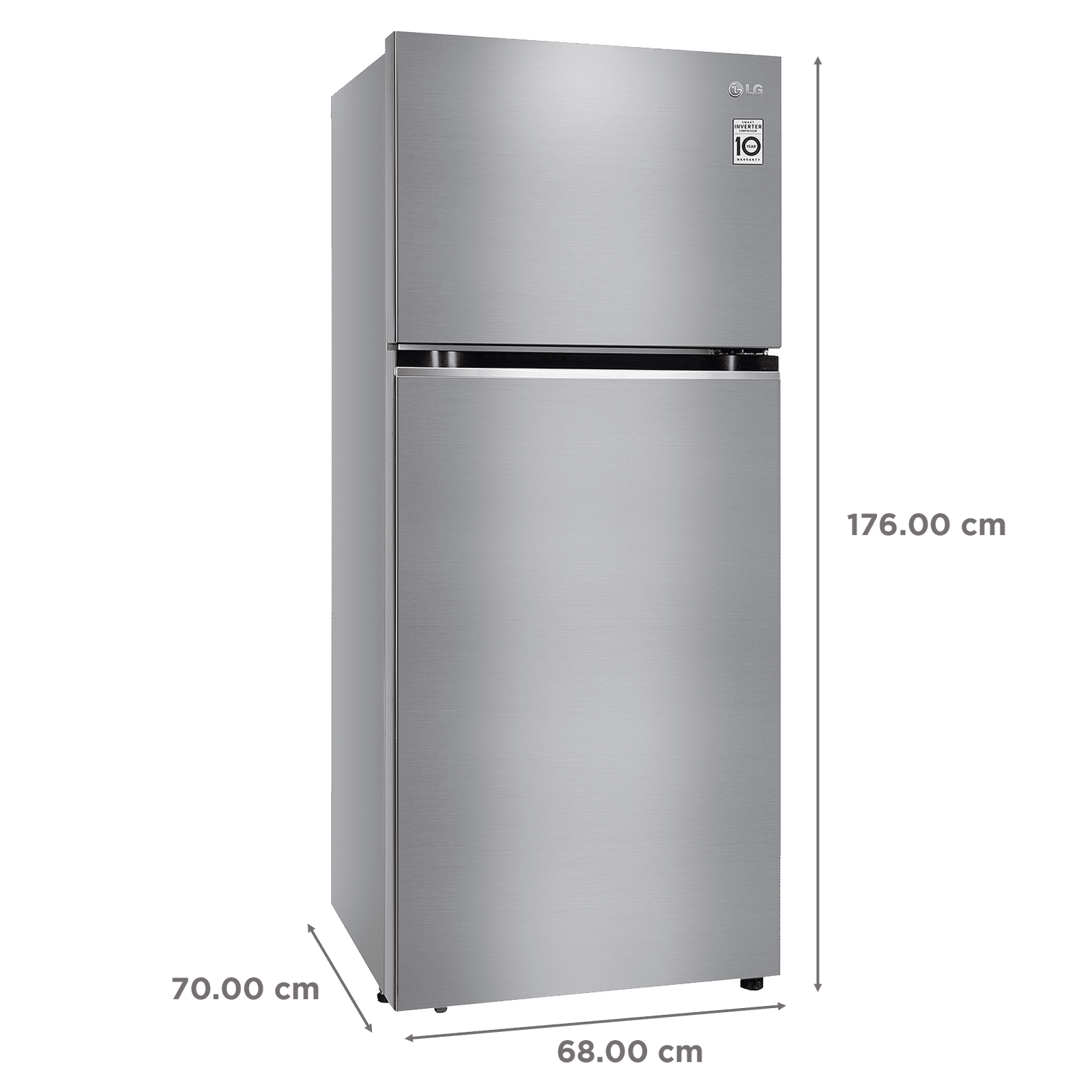 LG 423 Litres 2 Star Frost Free Double Door Refrigerator with Anti-Bacterial Gasket (GL-N422SDSY.DDSZEB, Dazzle Steel) LG 423 Litres 2 Star Frost Free Double Door Refrigerator with Anti-Bacterial Gasket (GL-N422SDSY.DDSZEB, Dazzle Steel)_3