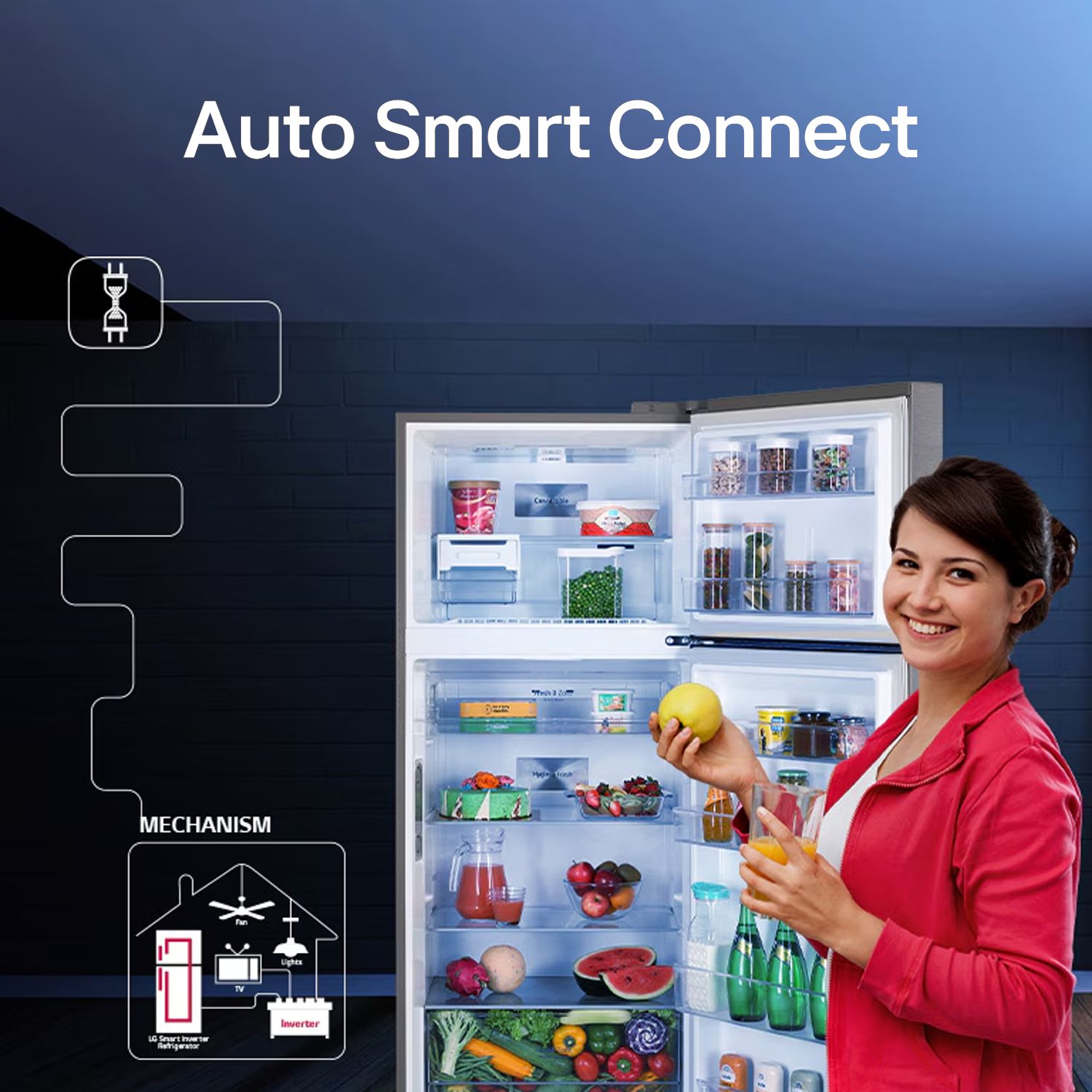 LG 380 Litres 2 Star Frost Free Double Door Refrigerator with Smart Diagnosis (GL-N412SDSY, Dazzle Steel) LG 380 Litres 2 Star Frost Free Double Door Refrigerator with Smart Diagnosis (GL-N412SDSY, Dazzle Steel)_12