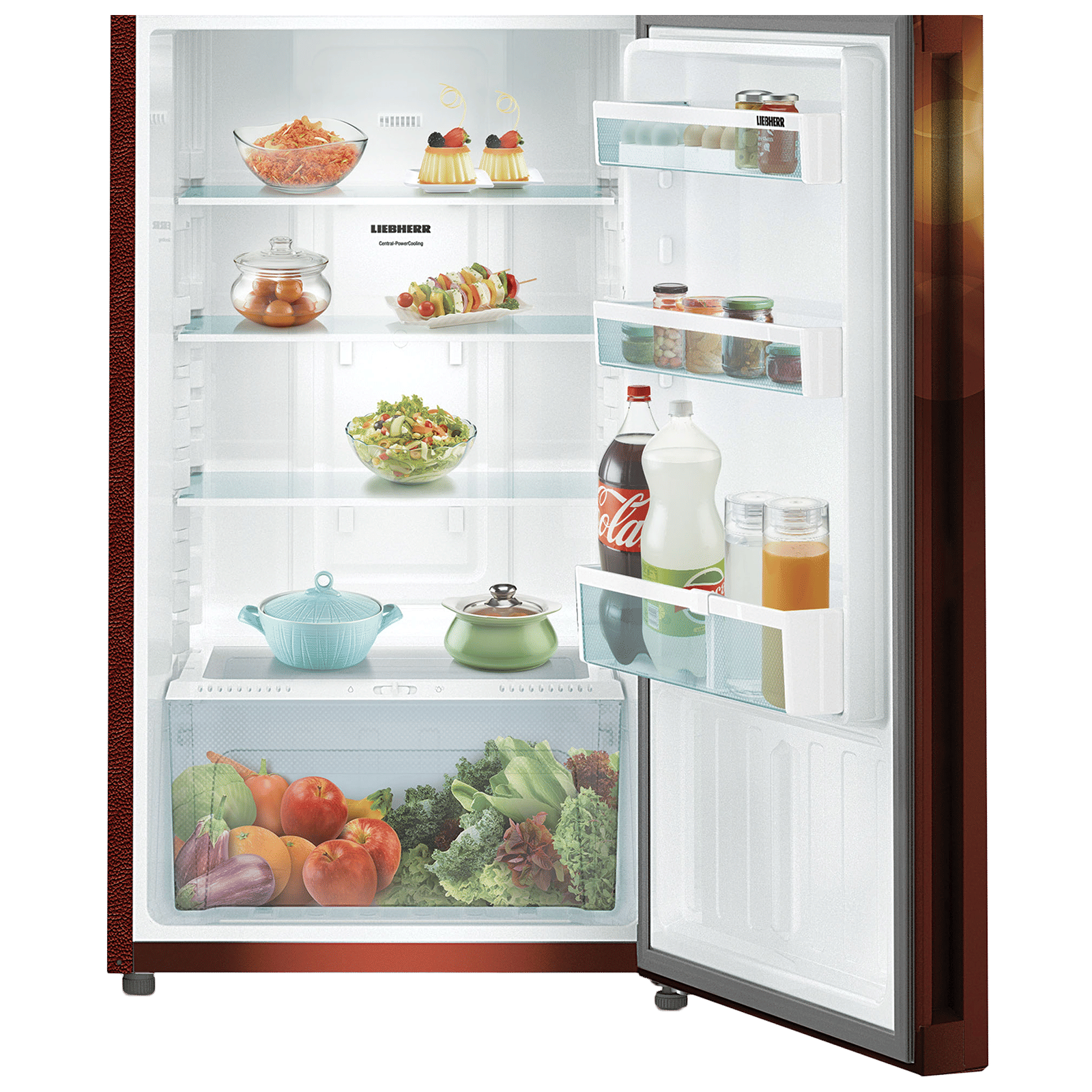 LIEBHERR 265 Litres 3 Star Frost Free Double Door Refrigerator with Central Power Cooling (TCBB 2620, Brown Bubble)_6