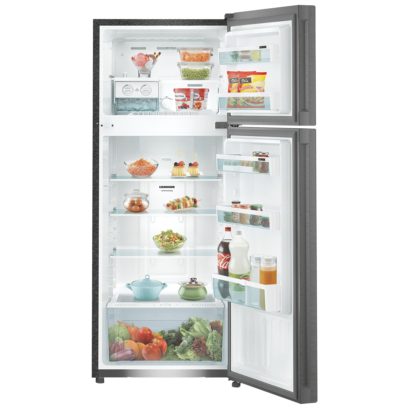 LIEBHERR 265 Litres 3 Star Frost Free Double Door Refrigerator with Forced Air Cooling (TCSL 2620 Comfort, Edelstahllook)_5