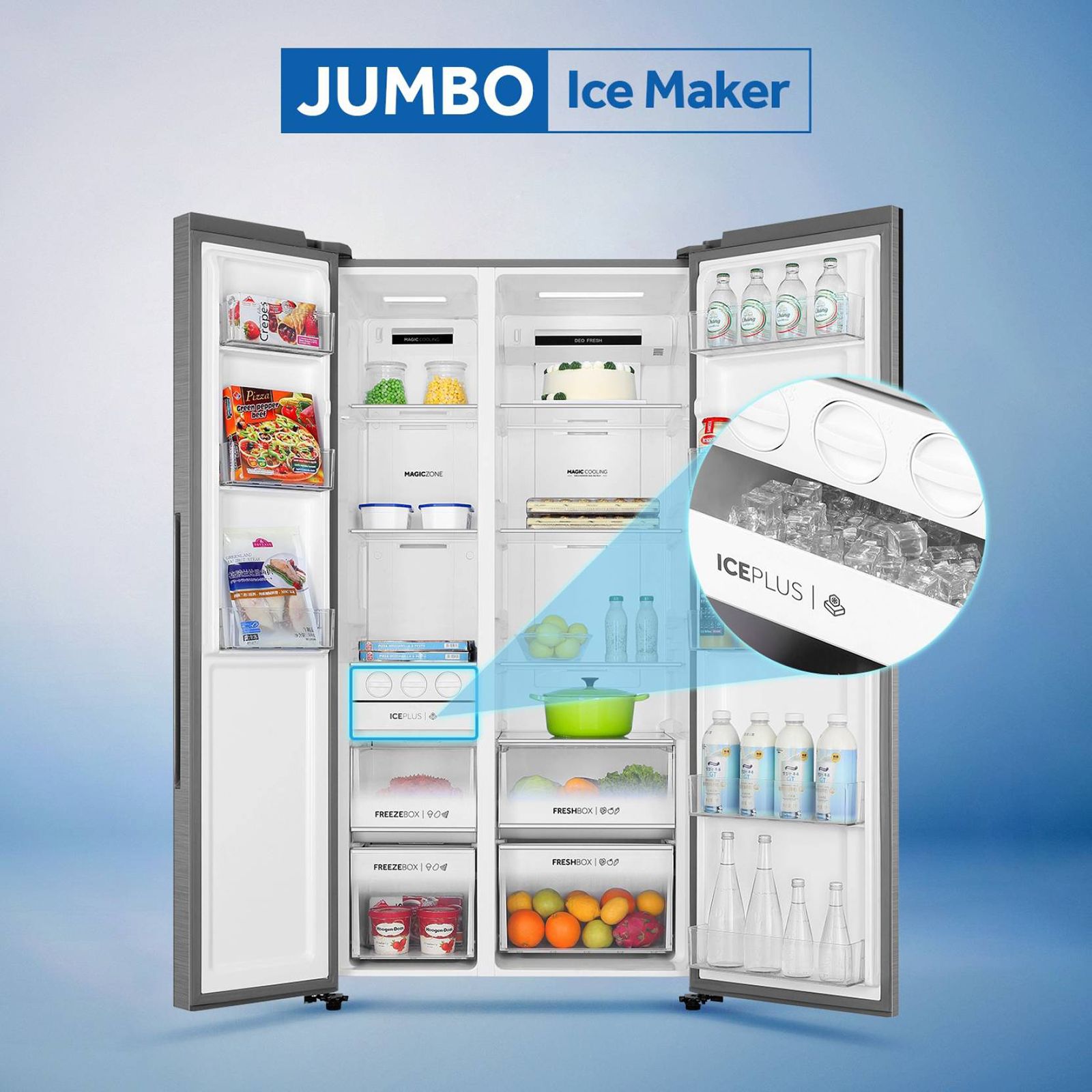 Haier 630 Litres Frost Free Side by Side Refrigerator with Magic Cooling Technology (HRS-682KG, Black Glass)_9