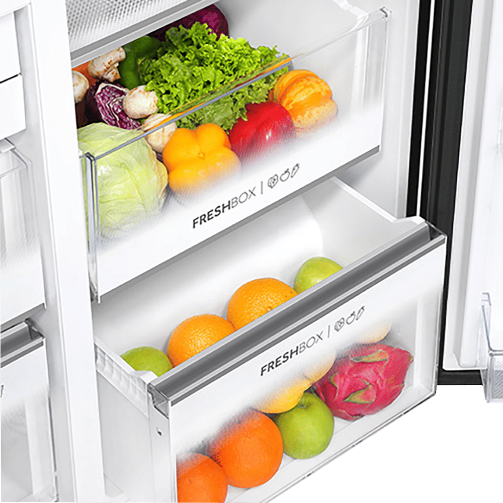 Haier 630 Litres Frost Free Side by Side Refrigerator with Magic Cooling Technology (HRS-682KG, Black Glass)_4