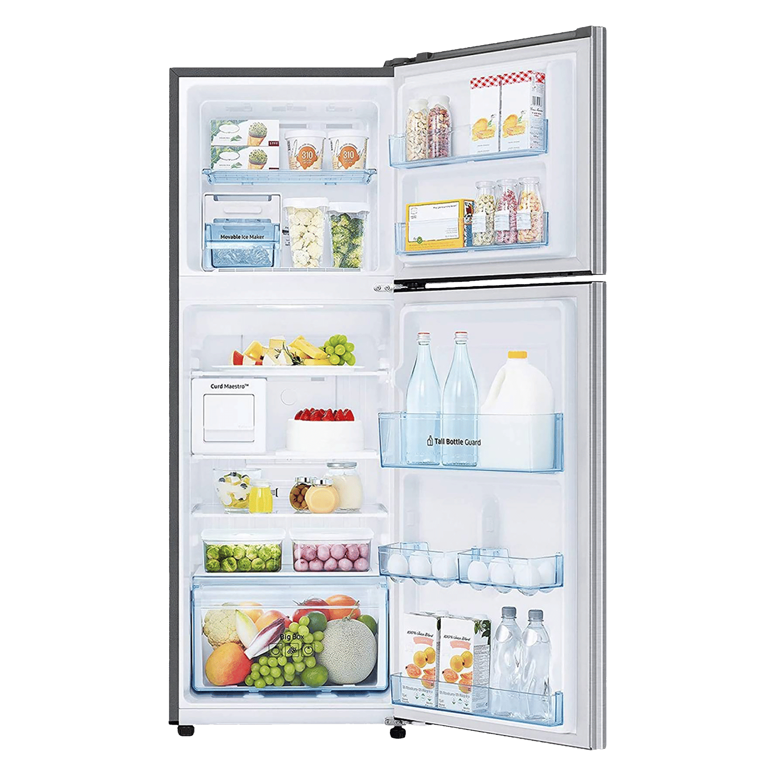 SAMSUNG 336 Litres 2 Star Frost Free Double Door Convertible Refrigerator with Curd Maestro (RT37A4632S9/HL, Refined Inox)_5