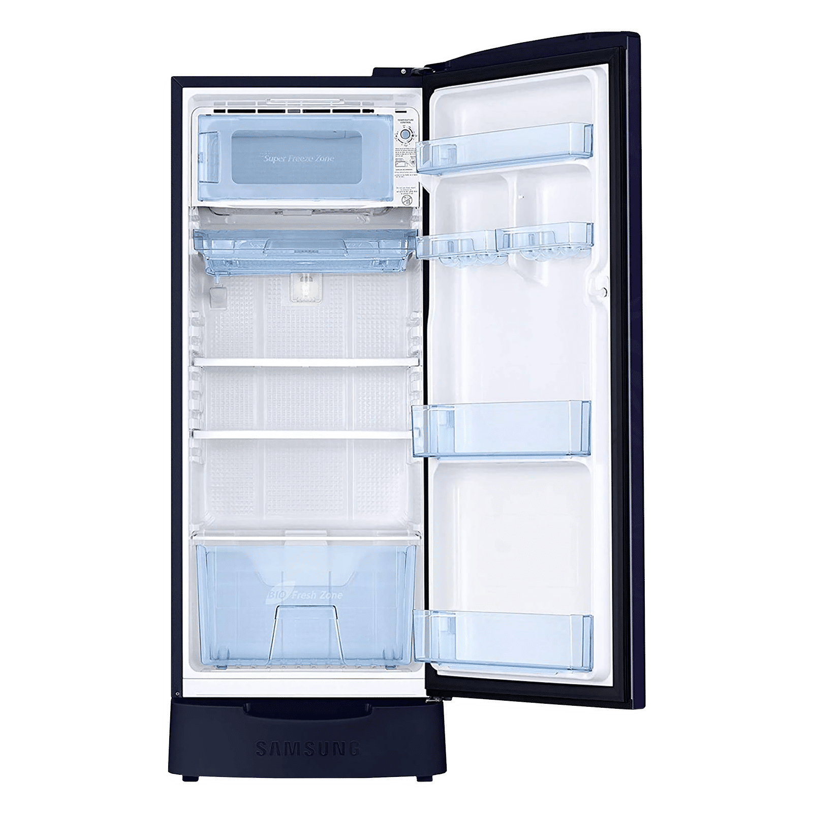 SAMSUNG Stylish Crown 192 Litres 2 Star Direct Cool Single Door Refrigerator with Base Stand Drawer (RR19A2Z2B6U/NL, Mystic Overlay Blue) SAMSUNG Stylish Crown 192 Litres 2 Star Direct Cool Single Door Refrigerator with Base Stand Drawer (RR19A2Z2B6U/NL, Mystic Overlay Blue)_3