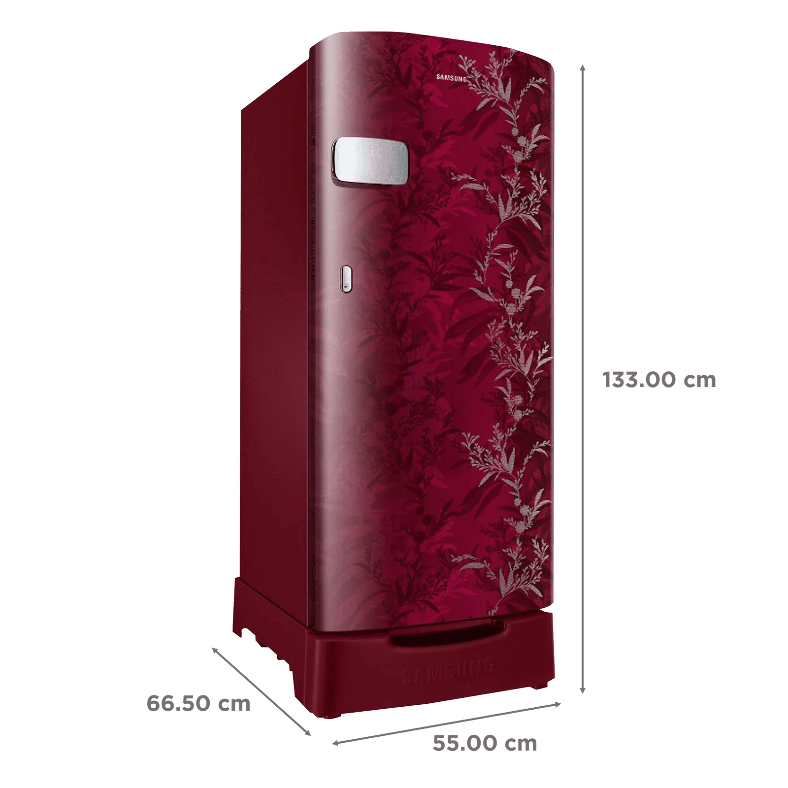 SAMSUNG Stylish Crown 192 Litres 2 Star Direct Cool Single Door Refrigerator with Base Stand Drawer (RR19A2Z2B6R/NL, Mystic Overlay Red) SAMSUNG Stylish Crown 192 Litres 2 Star Direct Cool Single Door Refrigerator with Base Stand Drawer (RR19A2Z2B6R/NL, Mystic Overlay Red)_3