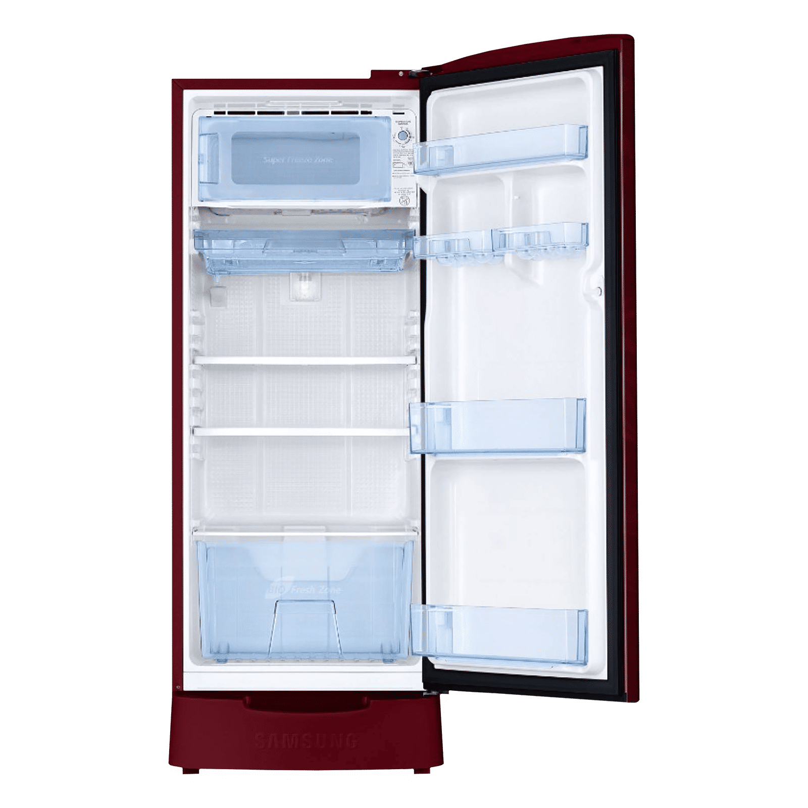 SAMSUNG Stylish Crown 192 Litres 2 Star Direct Cool Single Door Refrigerator with Base Stand Drawer (RR19A2Z2B6R/NL, Mystic Overlay Red) SAMSUNG Stylish Crown 192 Litres 2 Star Direct Cool Single Door Refrigerator with Base Stand Drawer (RR19A2Z2B6R/NL, Mystic Overlay Red)_5