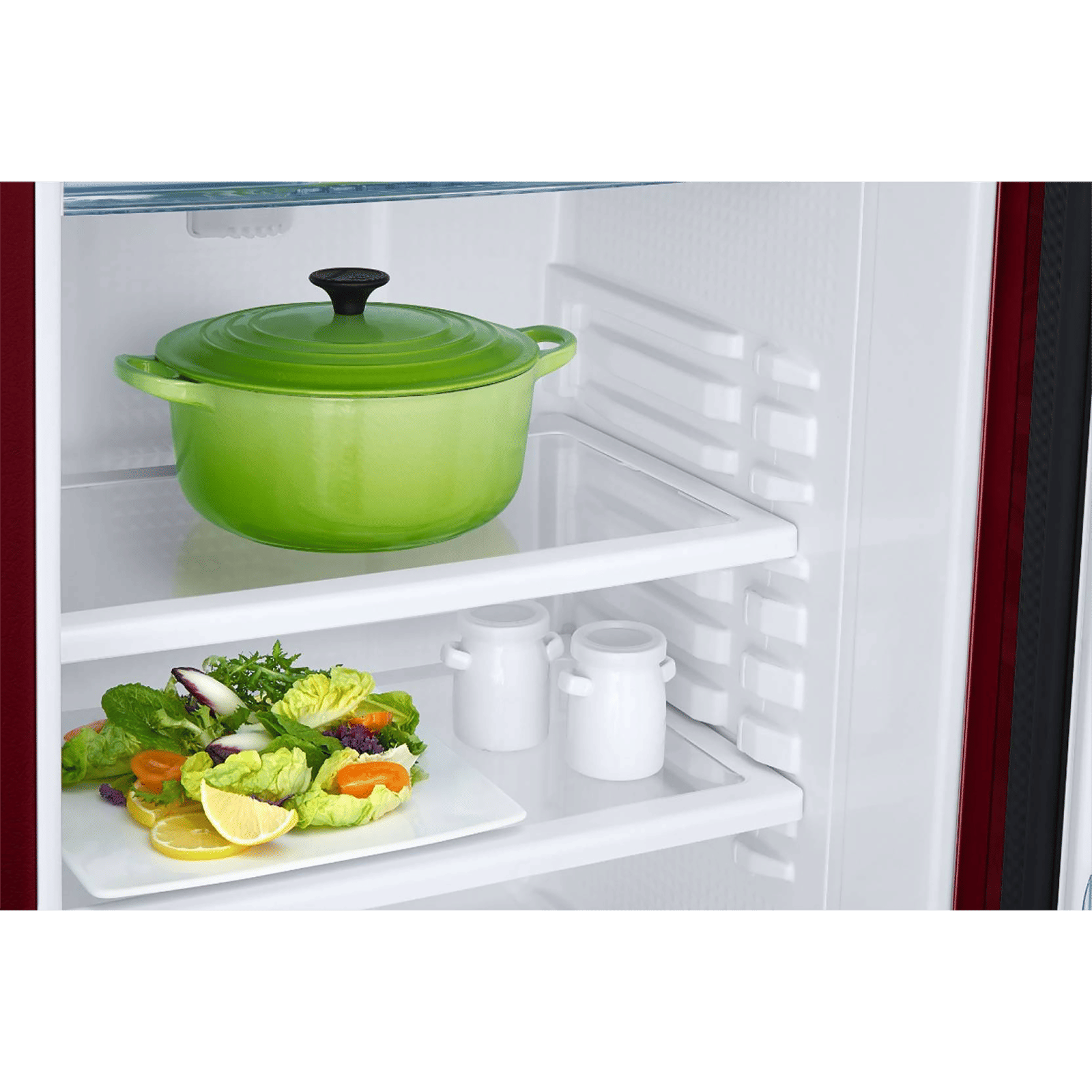 SAMSUNG Stylish Crown 192 Litres 2 Star Direct Cool Single Door Refrigerator with Base Stand Drawer (RR19A2Z2B6R/NL, Mystic Overlay Red) SAMSUNG Stylish Crown 192 Litres 2 Star Direct Cool Single Door Refrigerator with Base Stand Drawer (RR19A2Z2B6R/NL, Mystic Overlay Red)_6