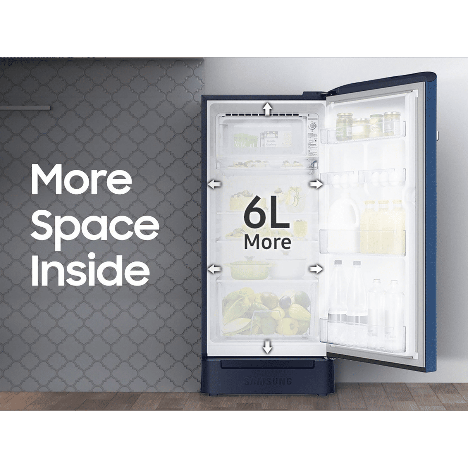 SAMSUNG Digi-Touch Cool 198 Litres 4 Star Direct Cool Single Door Refrigerator with Auto Express Cooling (RR21A2C2XDX/HL, Luxe Brown)_16