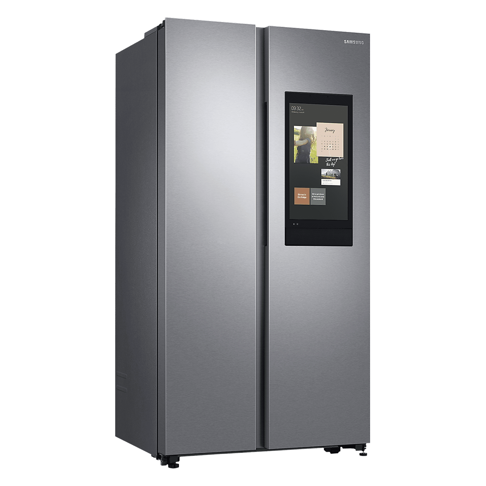 SAMSUNG 681 Litres Frost Free Side by Side Smart Wifi Enabled Refrigerator with Family Hub (RS72A5F11SL/TL, Ez Clean Steel)_9