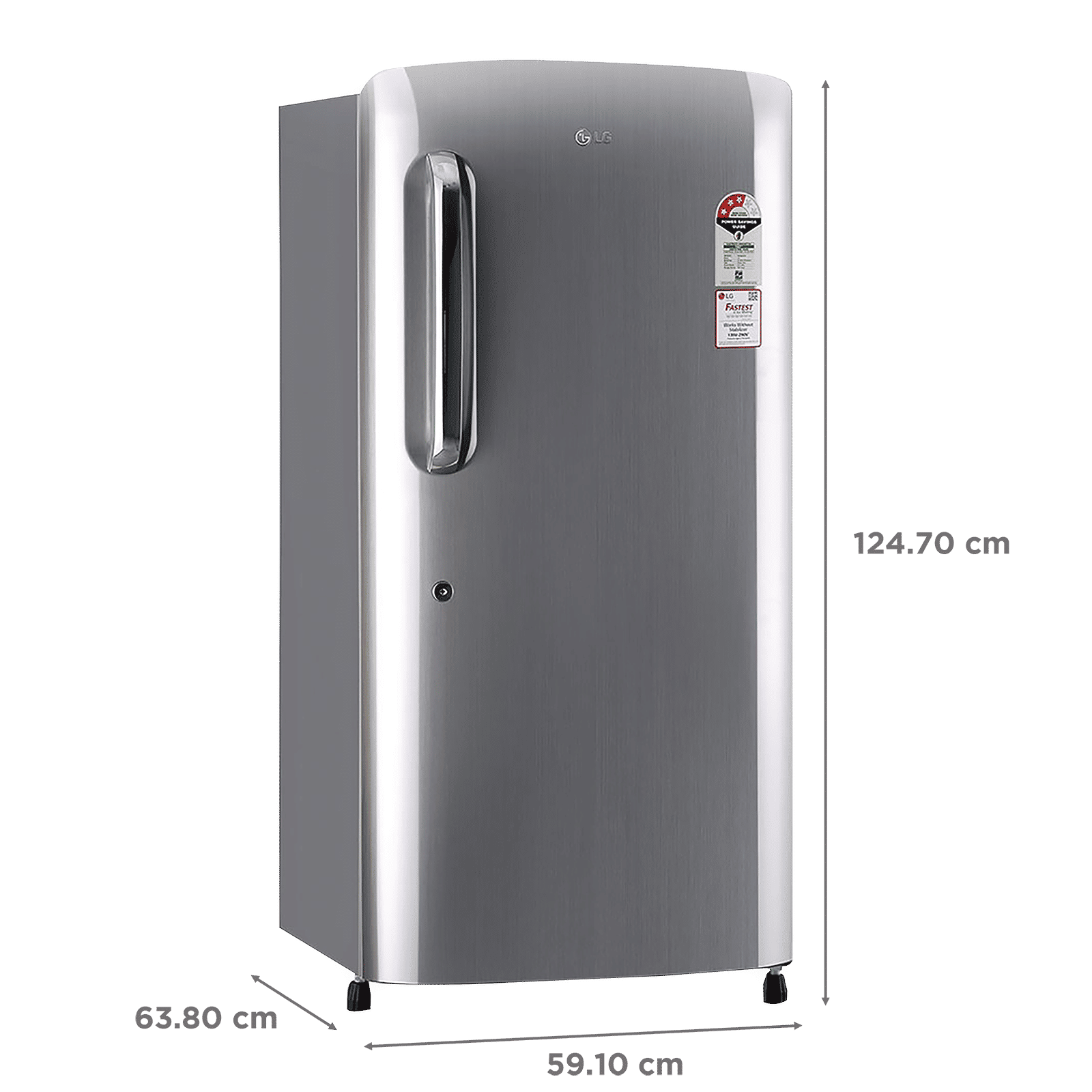 LG 215 Litres 3 Star Direct Cool Single Door Refrigerator with Stabilizer Free Operation (GL-B221APZD, Shiny Steel) LG 215 Litres 3 Star Direct Cool Single Door Refrigerator with Stabilizer Free Operation (GL-B221APZD, Shiny Steel)_3