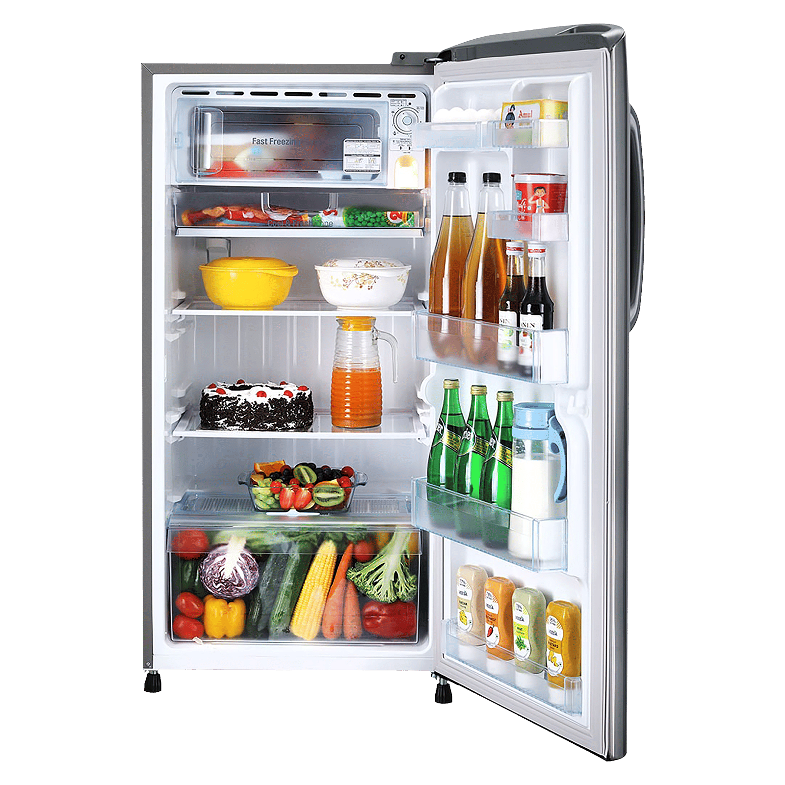 LG 215 Litres 3 Star Direct Cool Single Door Refrigerator with Stabilizer Free Operation (GL-B221APZD, Shiny Steel) LG 215 Litres 3 Star Direct Cool Single Door Refrigerator with Stabilizer Free Operation (GL-B221APZD, Shiny Steel)_5