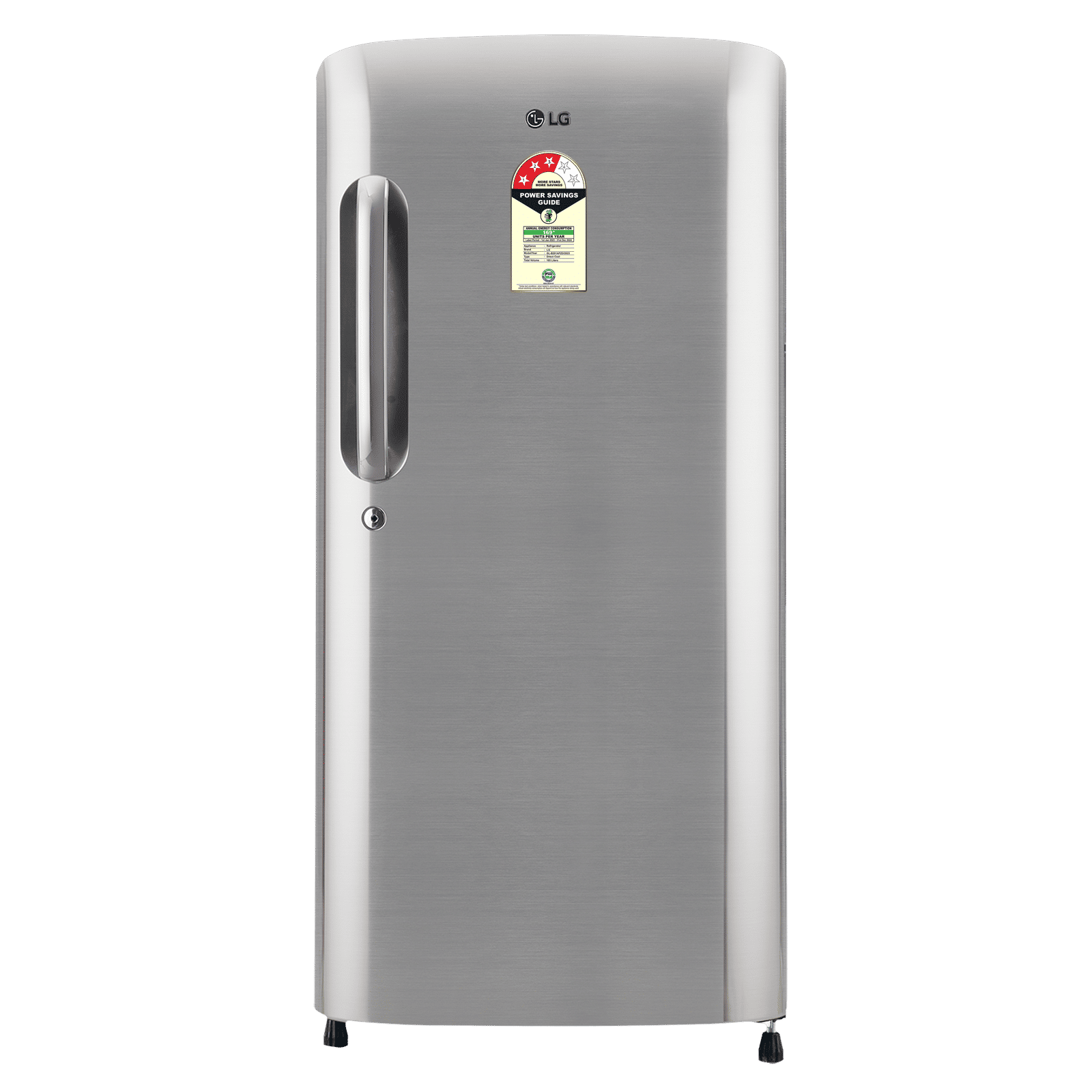 LG 185 Litres 3 Star Direct Cool Single Door Refrigerator with Stabilizer Free Operation (GL-B201APZD, Shiny Steel)_1