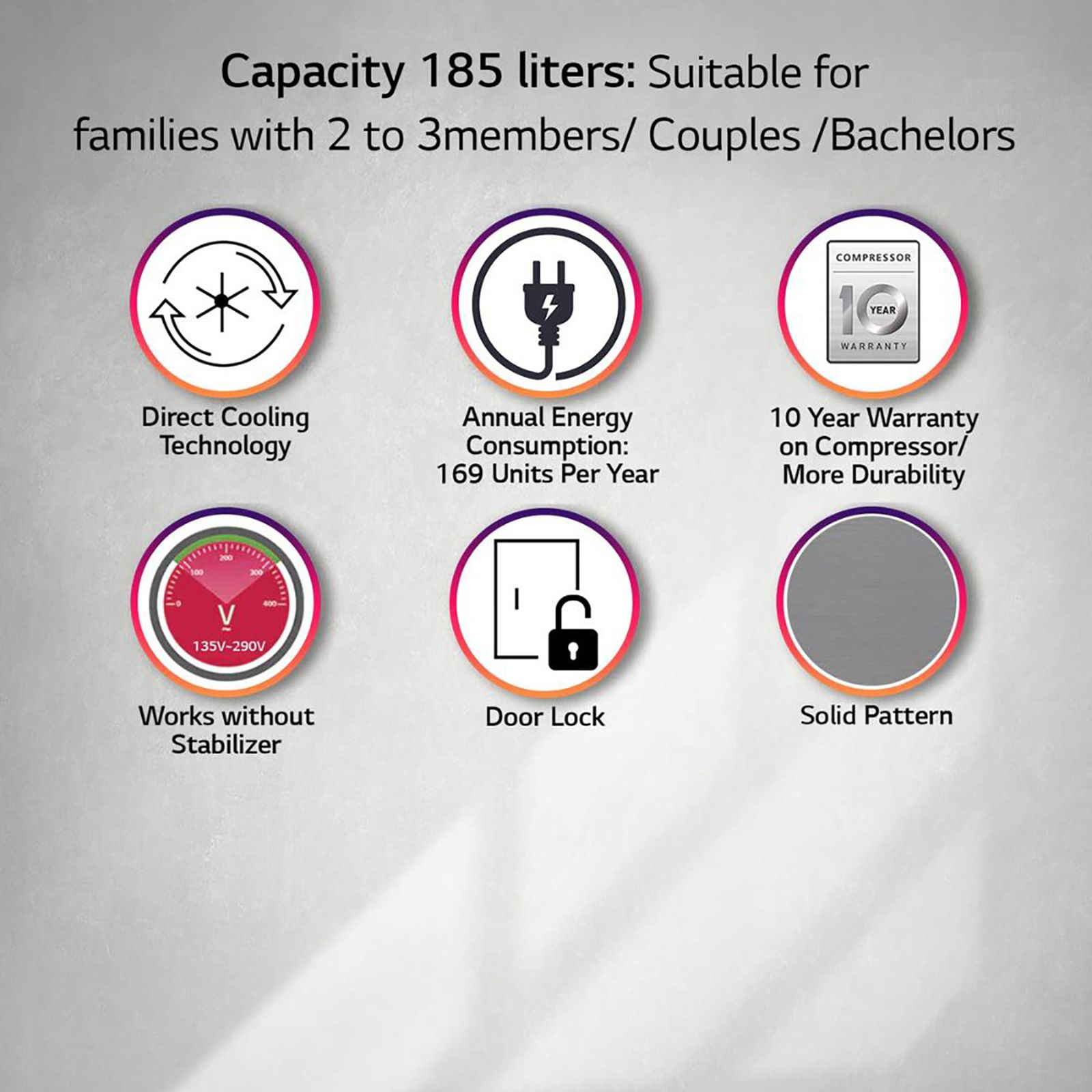 LG 185 Litres 3 Star Direct Cool Single Door Refrigerator with Stabilizer Free Operation (GL-B201APZD, Shiny Steel)_9