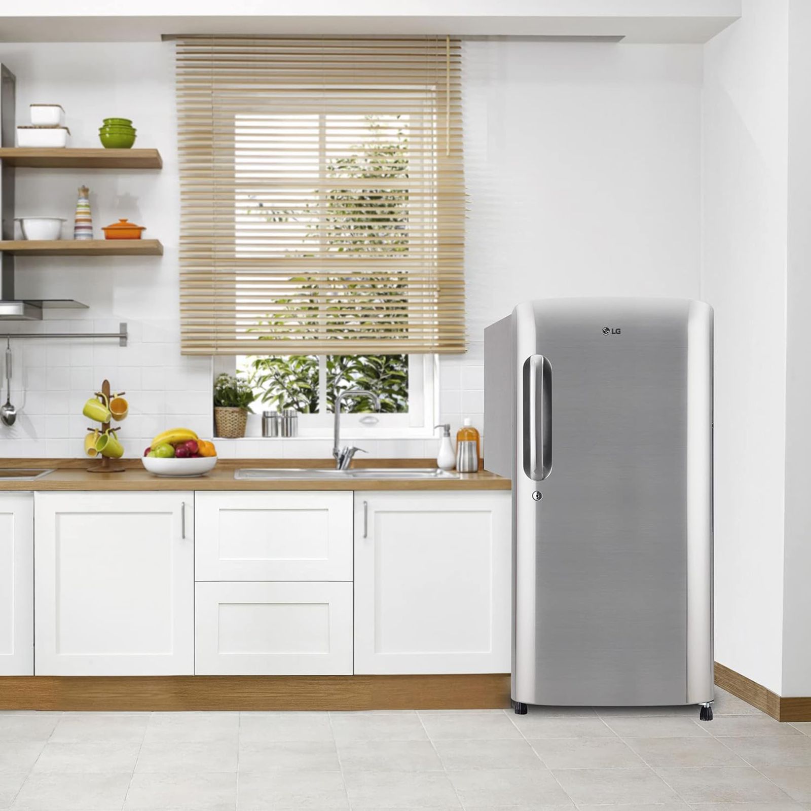 LG 185 Litres 3 Star Direct Cool Single Door Refrigerator with Stabilizer Free Operation (GL-B201APZD, Shiny Steel)_12
