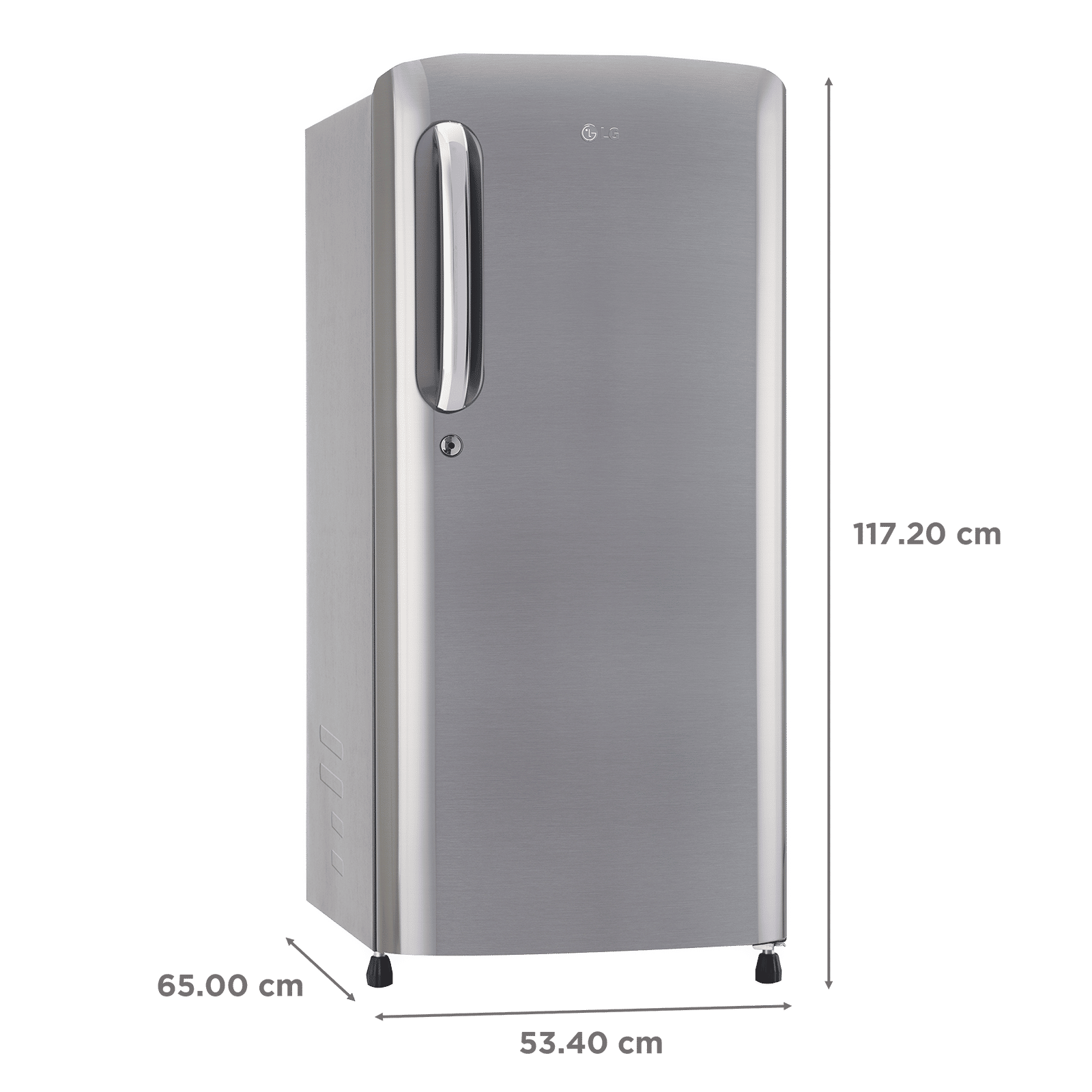 LG 185 Litres 3 Star Direct Cool Single Door Refrigerator with Stabilizer Free Operation (GL-B201APZD, Shiny Steel)_3