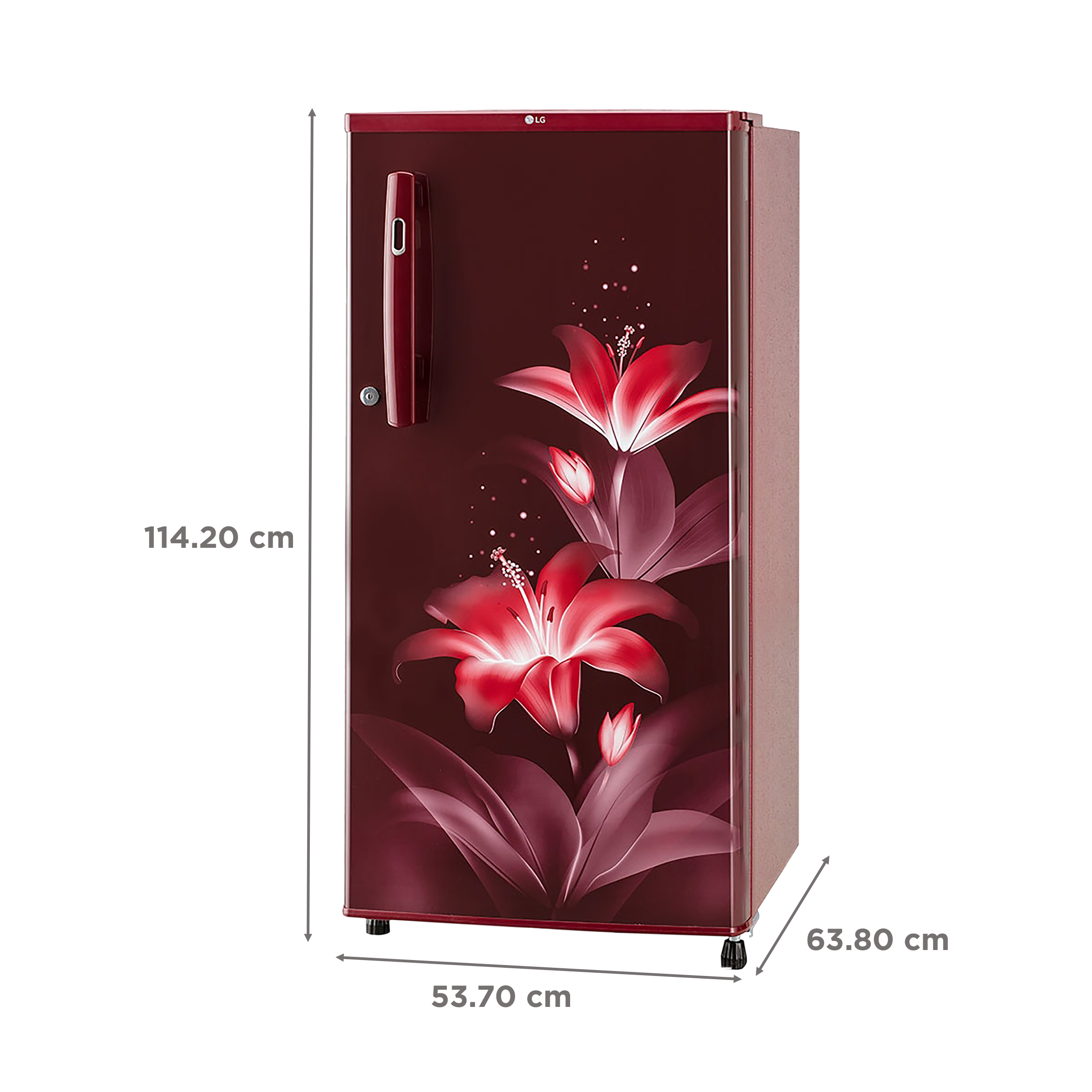 LG 190 Litres 1 Star Direct Cool Single Door Refrigerator with Stabilizer Free Operation (GL-B199ORGB, Ruby Glow) LG 190 Litres 1 Star Direct Cool Single Door Refrigerator with Stabilizer Free Operation (GL-B199ORGB, Ruby Glow)_3