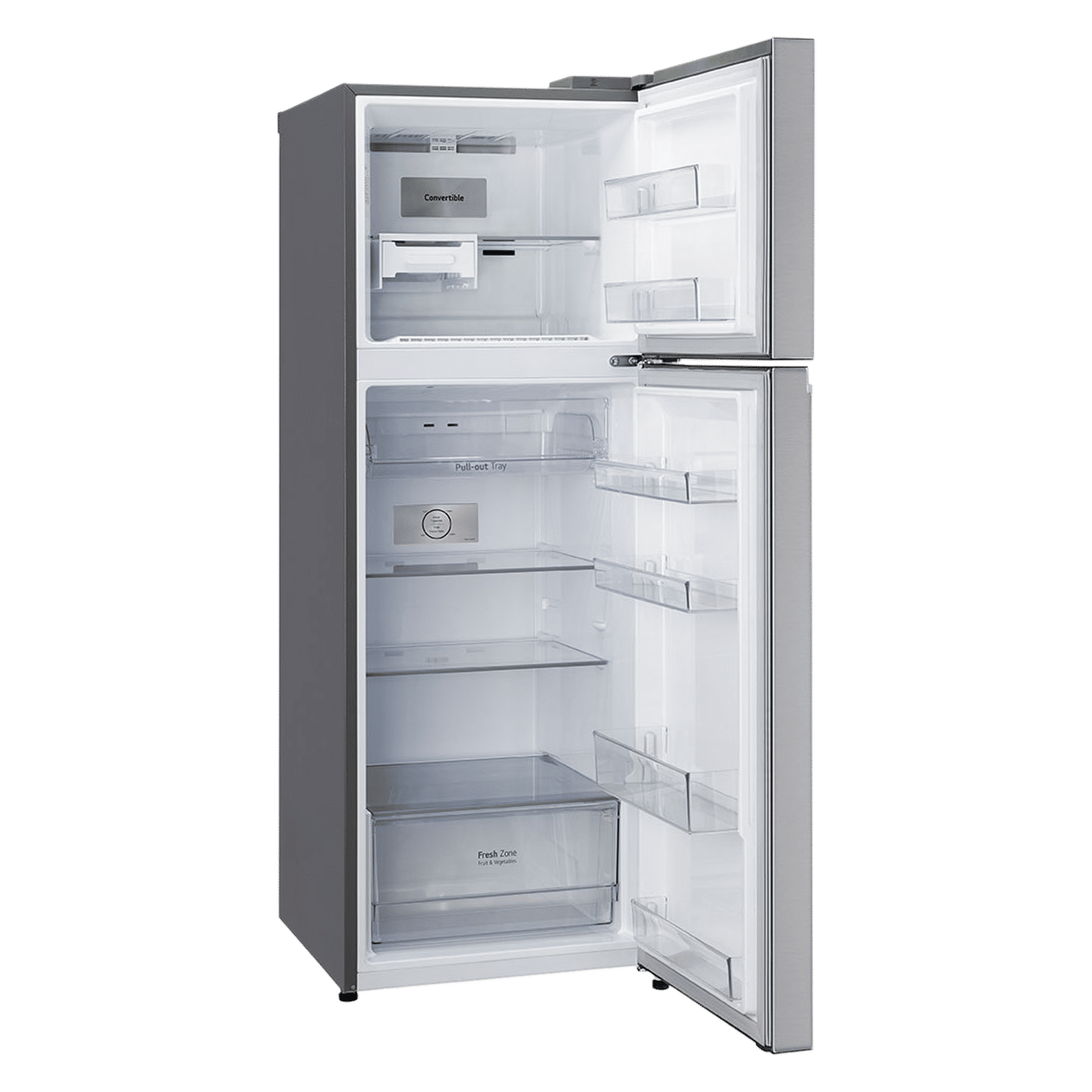 LG 322 Litres 2 Star Frost Free Double Door Convertible Refrigerator with Multi Air Flow System (GL-S342SPZY, Shiny Steel)_10
