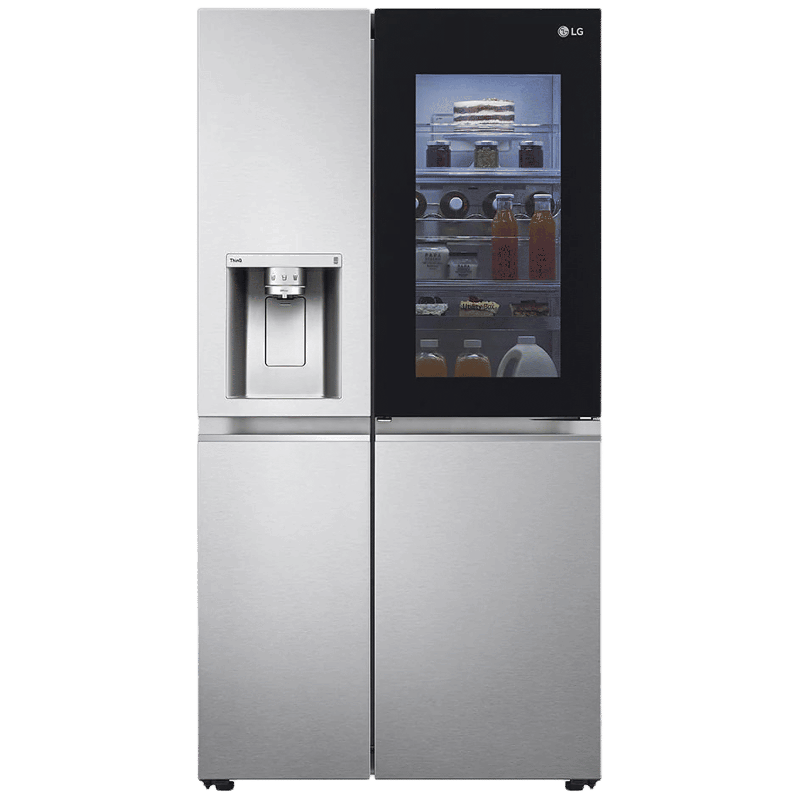 LG 674 Litres Frost Free Side by Side Door Smart Wi-Fi Enabled Refrigerator with InstaView Door-in-Door (GC-X257CSES.ABSQEB, Noble Steel) LG 674 Litres Frost Free Side by Side Door Smart Wi-Fi Enabled Refrigerator with InstaView Door-in-Door (GC-X257CSES.ABSQEB, Noble Steel)_1