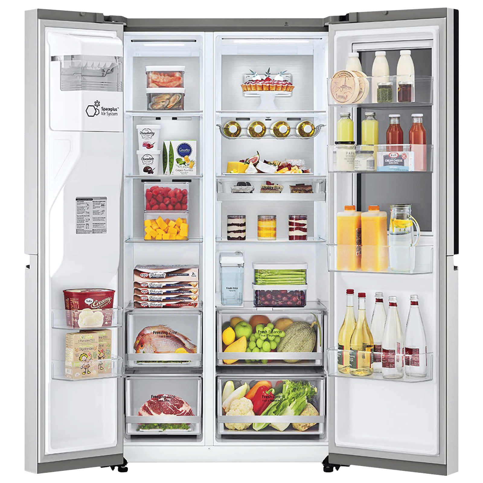 LG 674 Litres Frost Free Side by Side Door Smart Wi-Fi Enabled Refrigerator with InstaView Door-in-Door (GC-X257CSES.ABSQEB, Noble Steel) LG 674 Litres Frost Free Side by Side Door Smart Wi-Fi Enabled Refrigerator with InstaView Door-in-Door (GC-X257CSES.ABSQEB, Noble Steel)_5