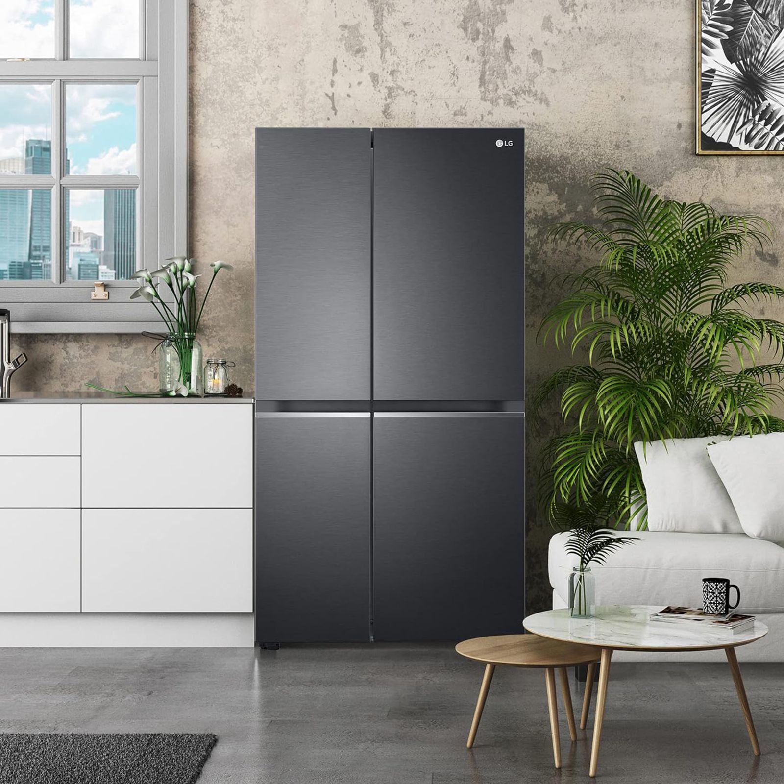 LG 694 Litres Frost Free Side by Side Refrigerator with Door Cooling Plus Technology (GC-B257SQUV.AMCQEB, Matte Black)_10